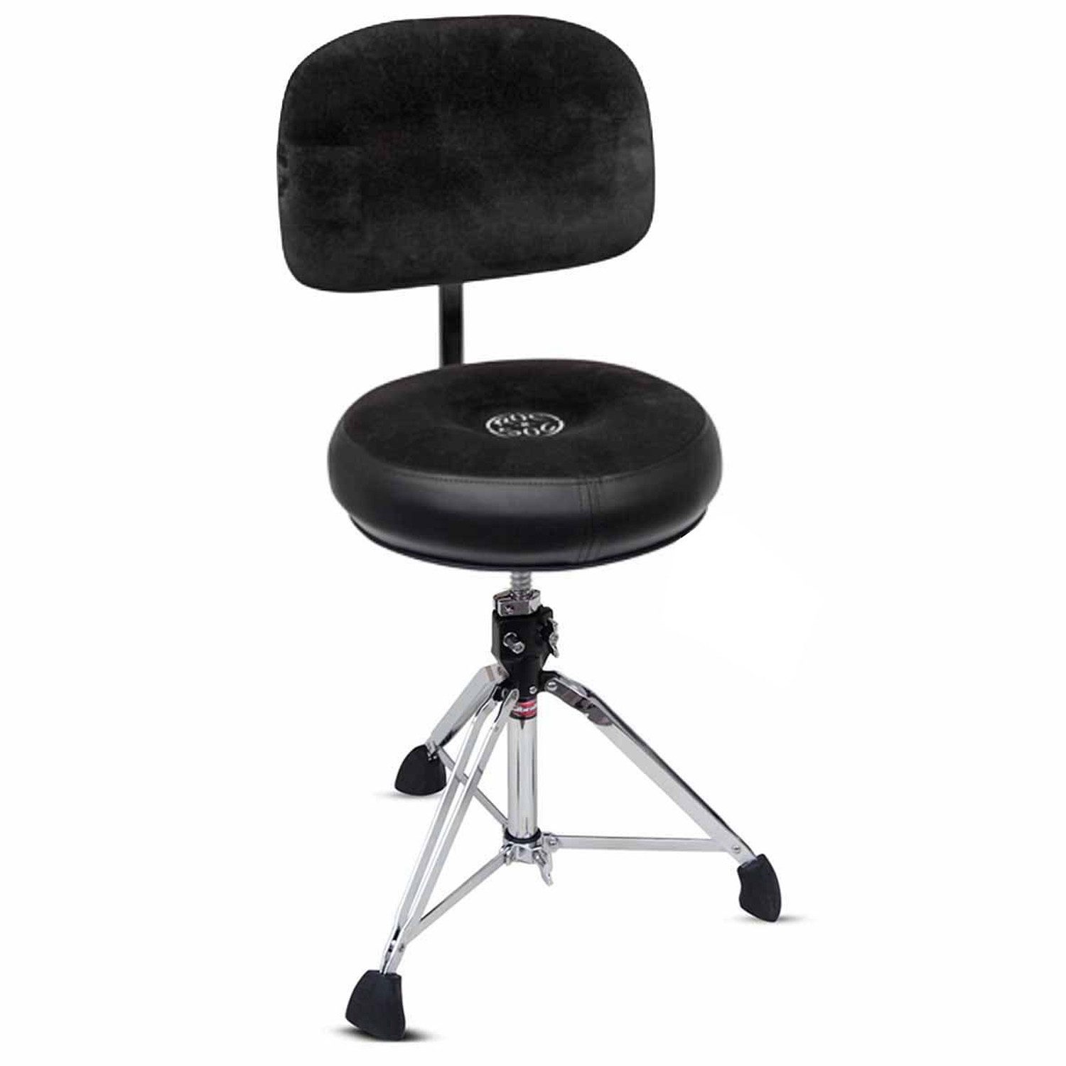 Roc-N-Soc Schlagzeug Roc-n-Soc Schlagzeughocker Rundsitz Schwarz mit Lehne,Robust, Schlagzeughocker