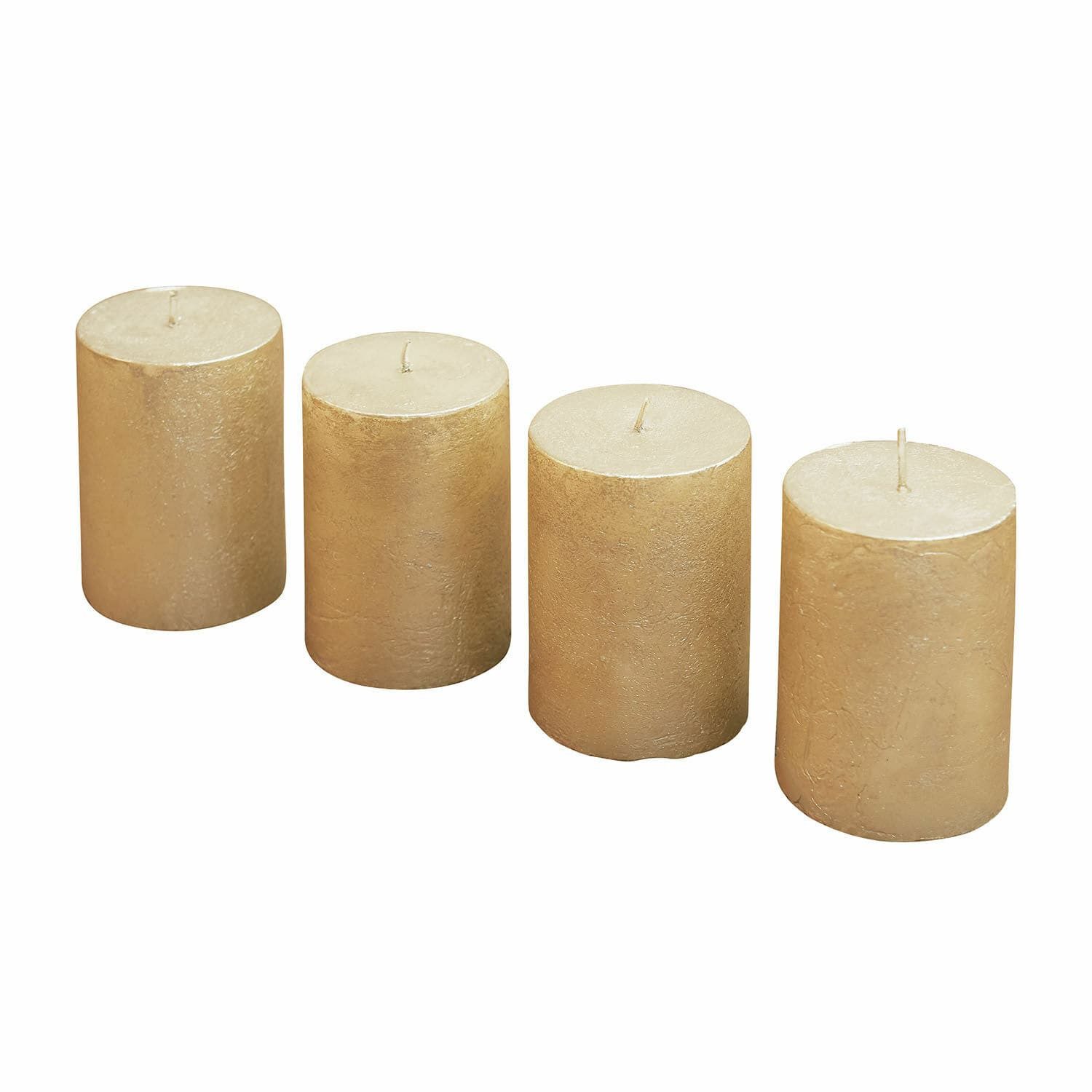 Mirabeau Stumpenkerze Kerze 4er Set Virrans gold (4er Set, 4er Set), none
