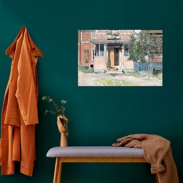 Posterlounge Wandfolie Carl Larsson, Die Veranda, Wohnzimmer Skandinavisch Malerei