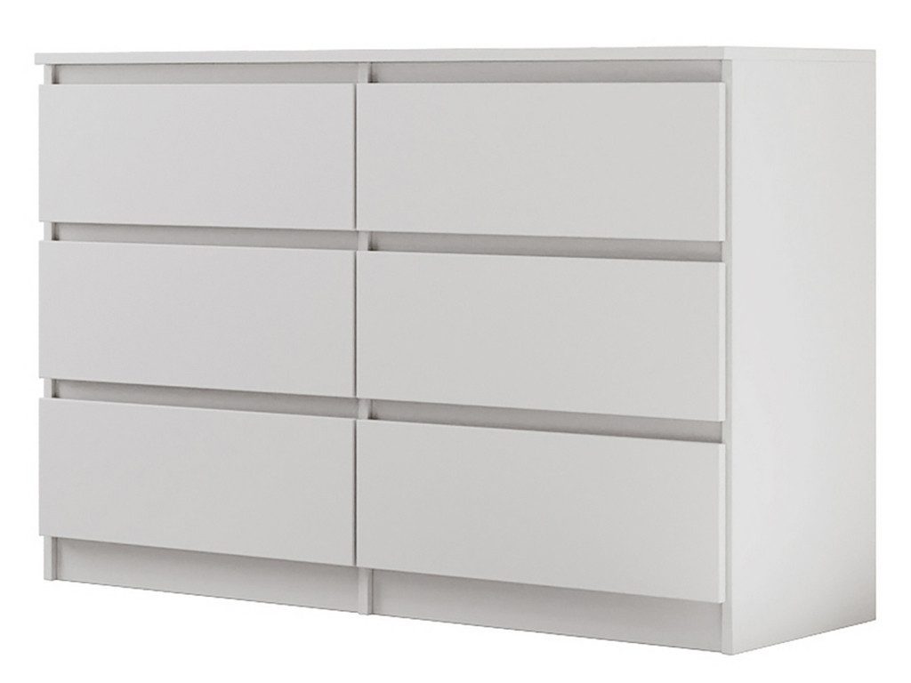 Beautysofa Kommode LEMON mit 6 Schubladen (Moderne Schubladenkommode, mit Kugelführungen), Breite: 120 cm oder 140 cm