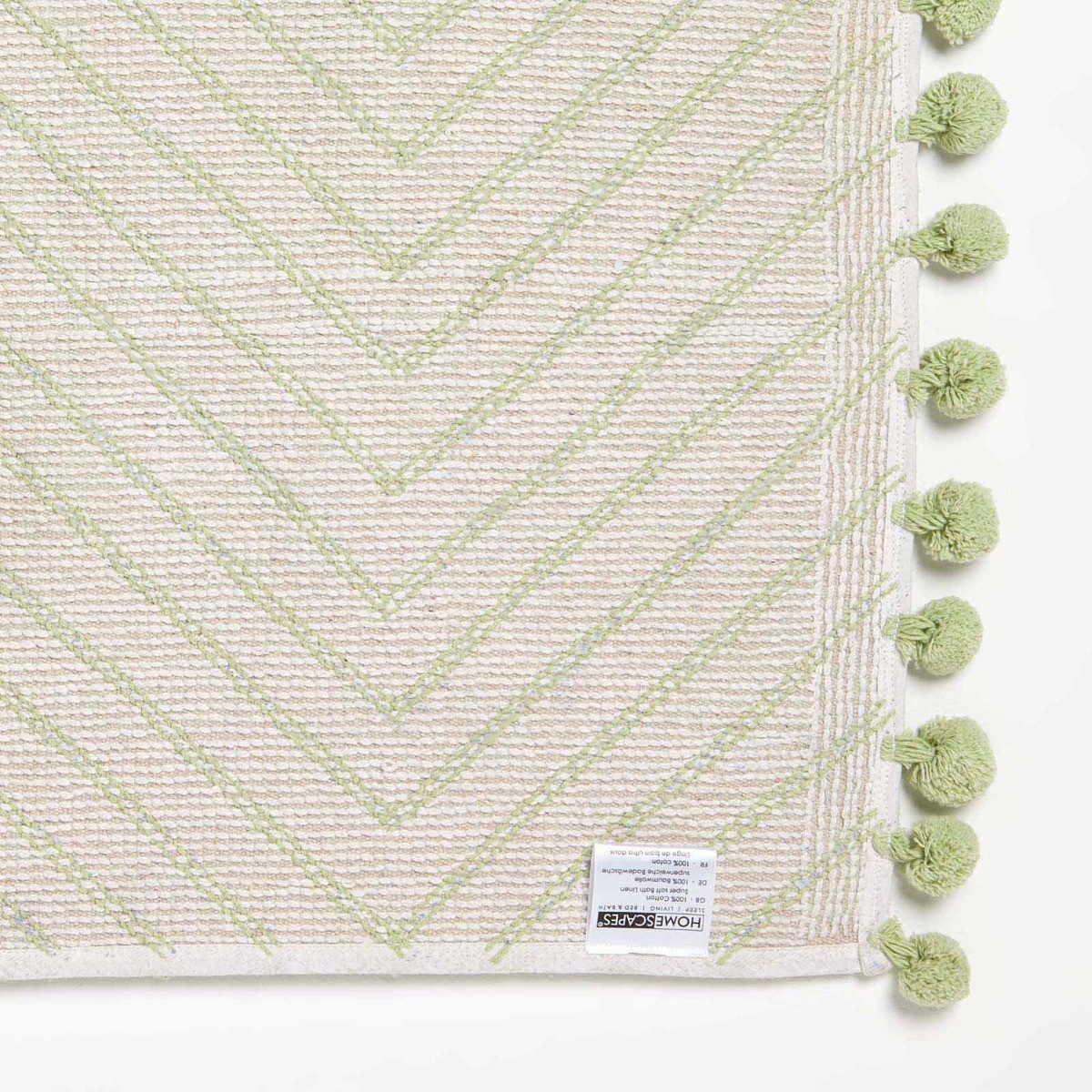 Homescapes Badematte Badteppich grün mit Zickzack-Muster – Badematte 50 x 80 cm, Höhe 20 mm, 50 x 80 cm – Bild 5 von 5