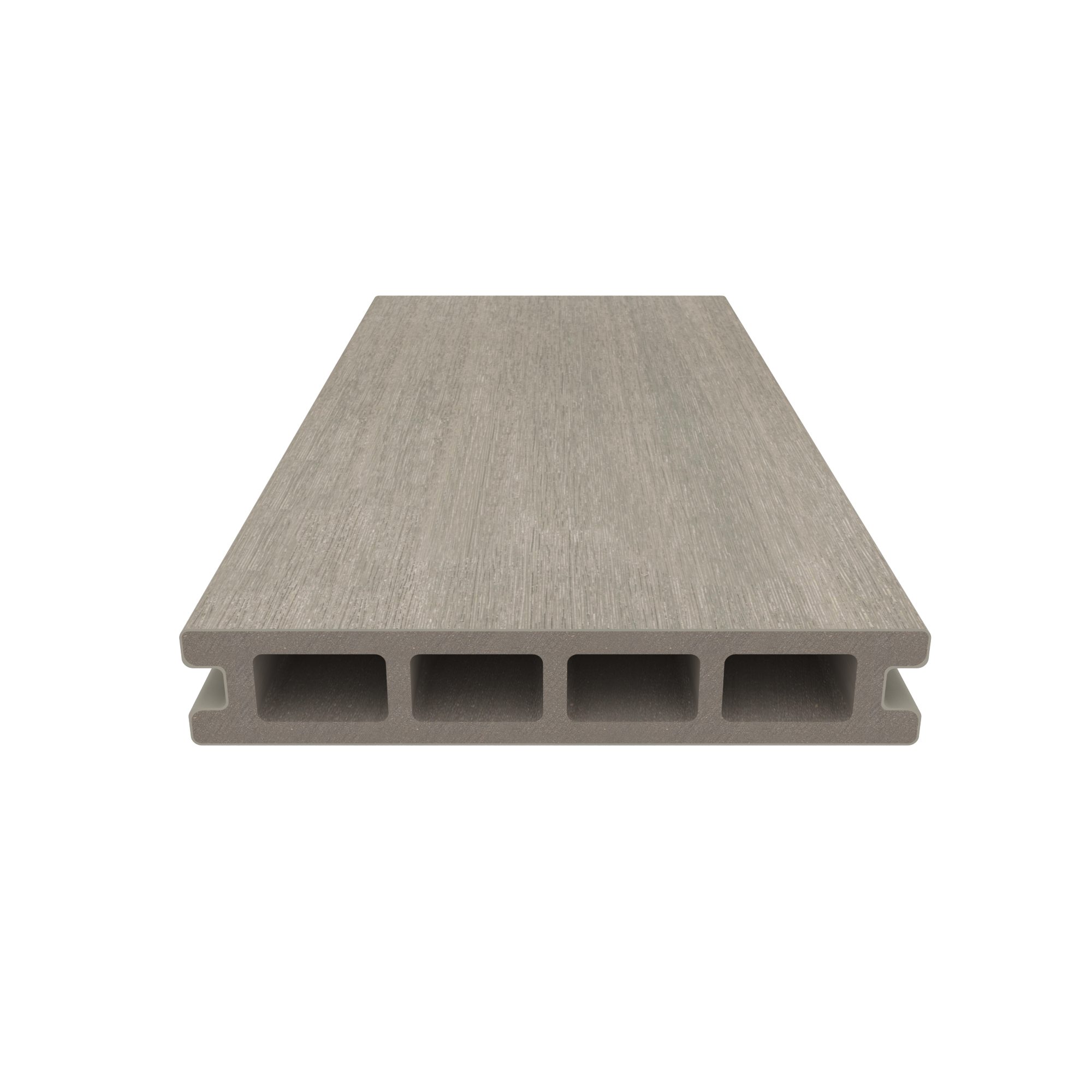 Gartenwelt Riegelsberger Terrasse WPC Terrassendiele 25x140 mm Hohlprofil ummantelt, BxT:60x14 cm, Beidseitig verwendbar - Holzmaserung grob und fein
