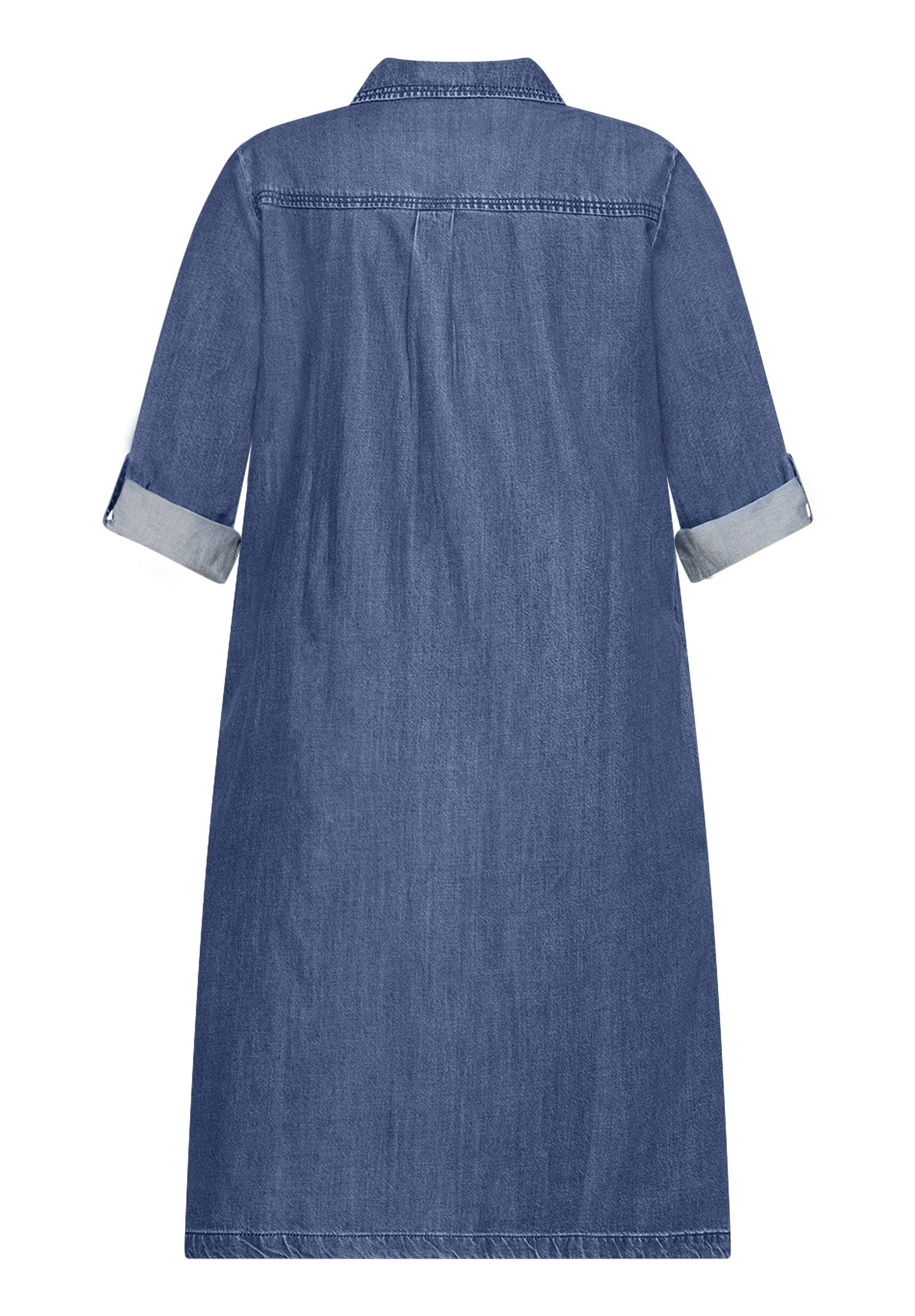 Cartoon Jeanskleid Damen mit Kragen