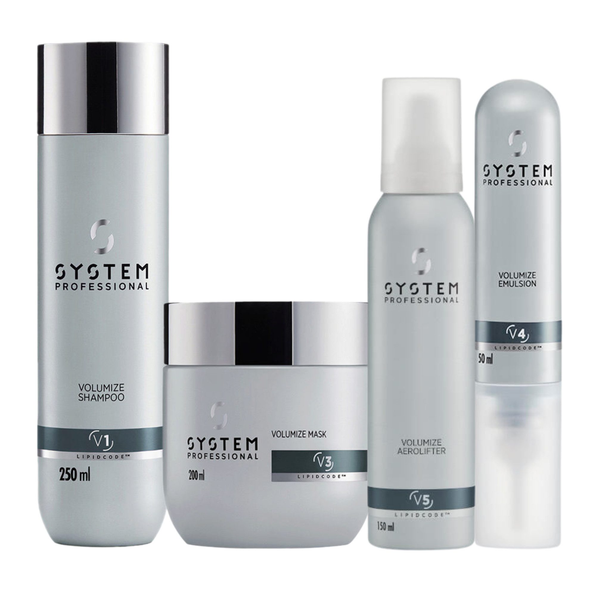 System Professional Haarpflege-Set System Professional Volumize Set Shampoo + Maske + Emulsion + Aerolift, 4-tlg., reichhaltig