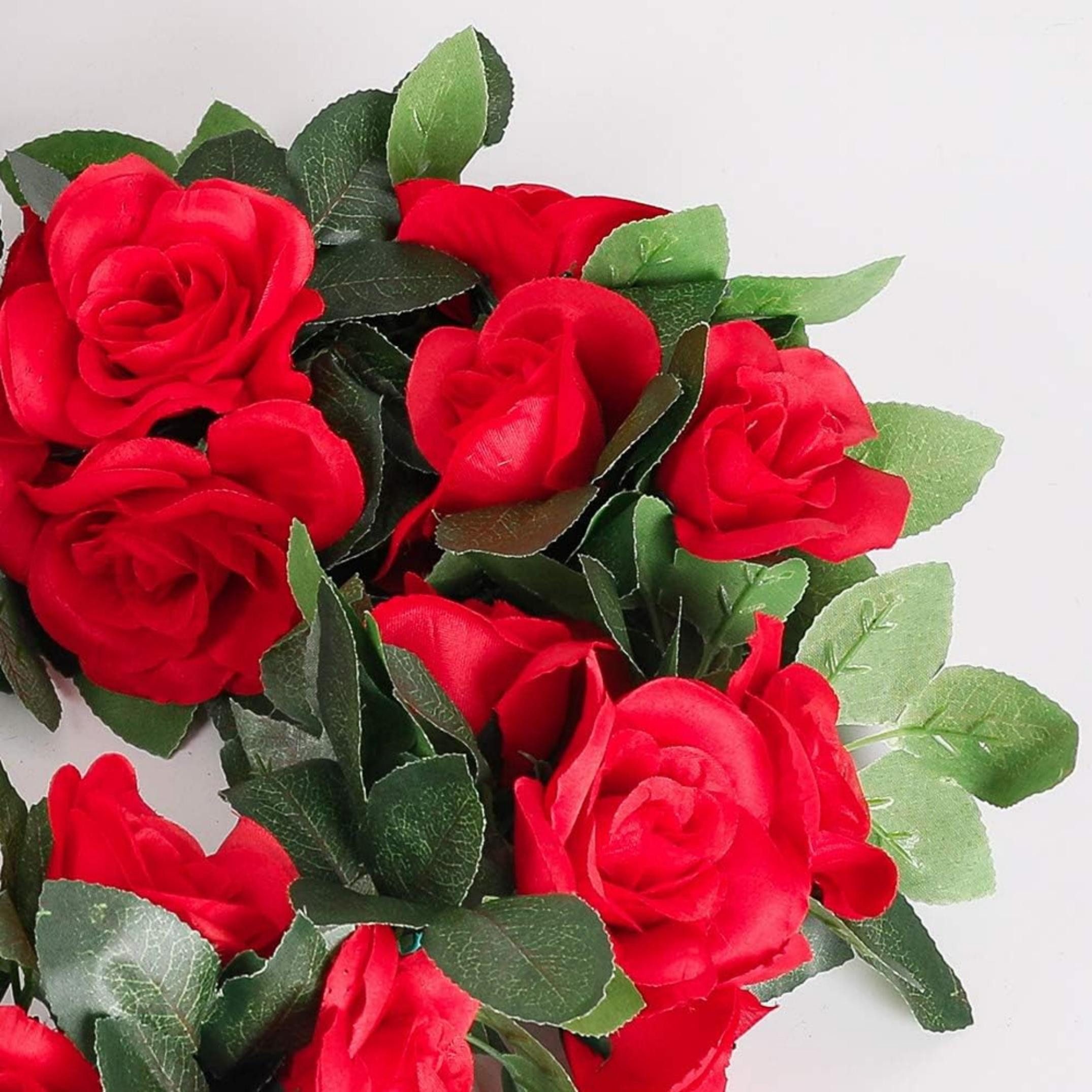 Kunstblumenstrauß osengirlanden künstliche Rosenranken,mit grünen Pflanzen, Minicloss