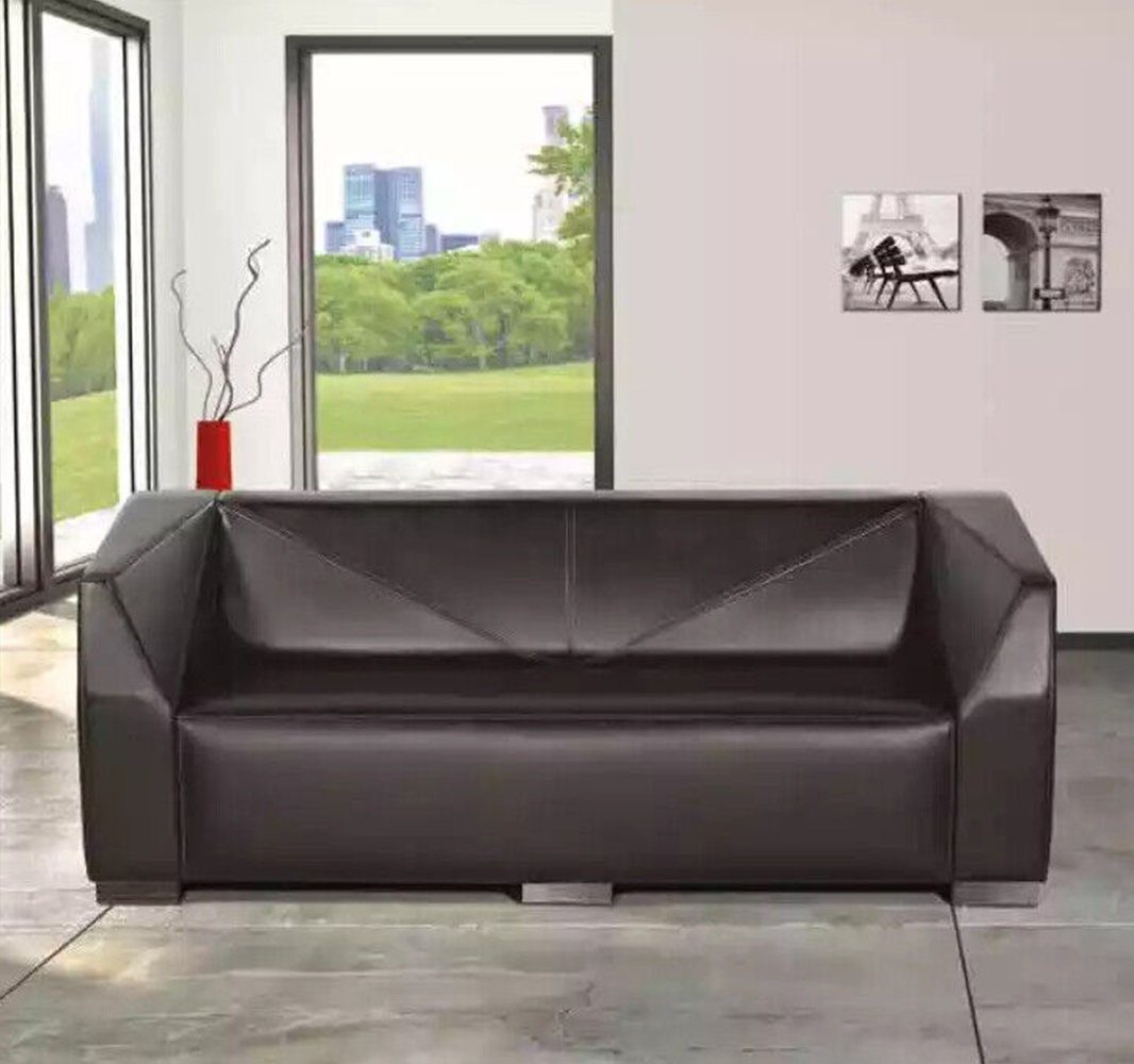 In Luxus Designer, Europe Arbeitszimmermöbel JVmoebel Schwarzer Sofa Couch Made Dreisitzer Textil
