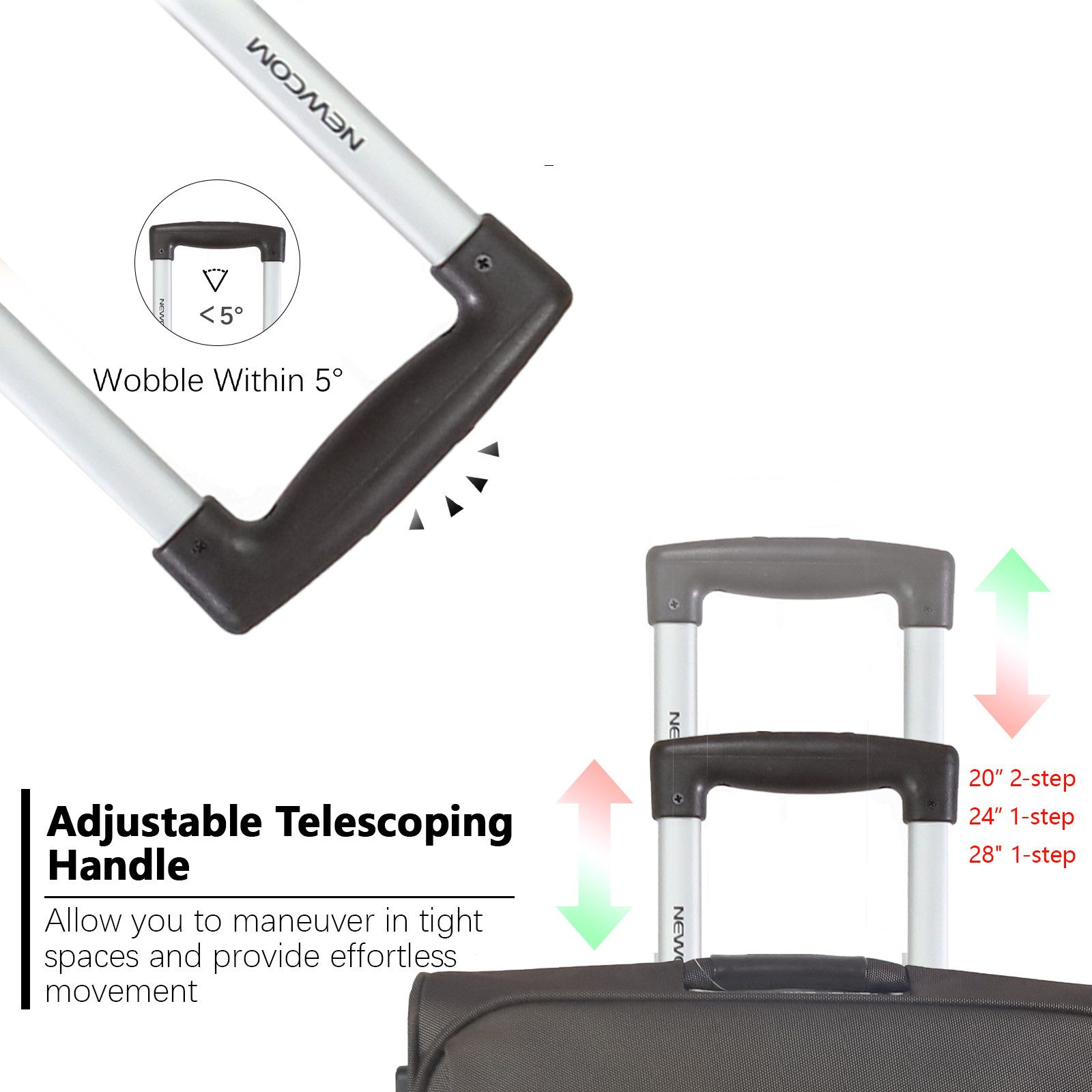 NEWCOM Weichgepäck-Trolley Klassischer Stoffkoffer / Reisekoffer günstig online kaufen