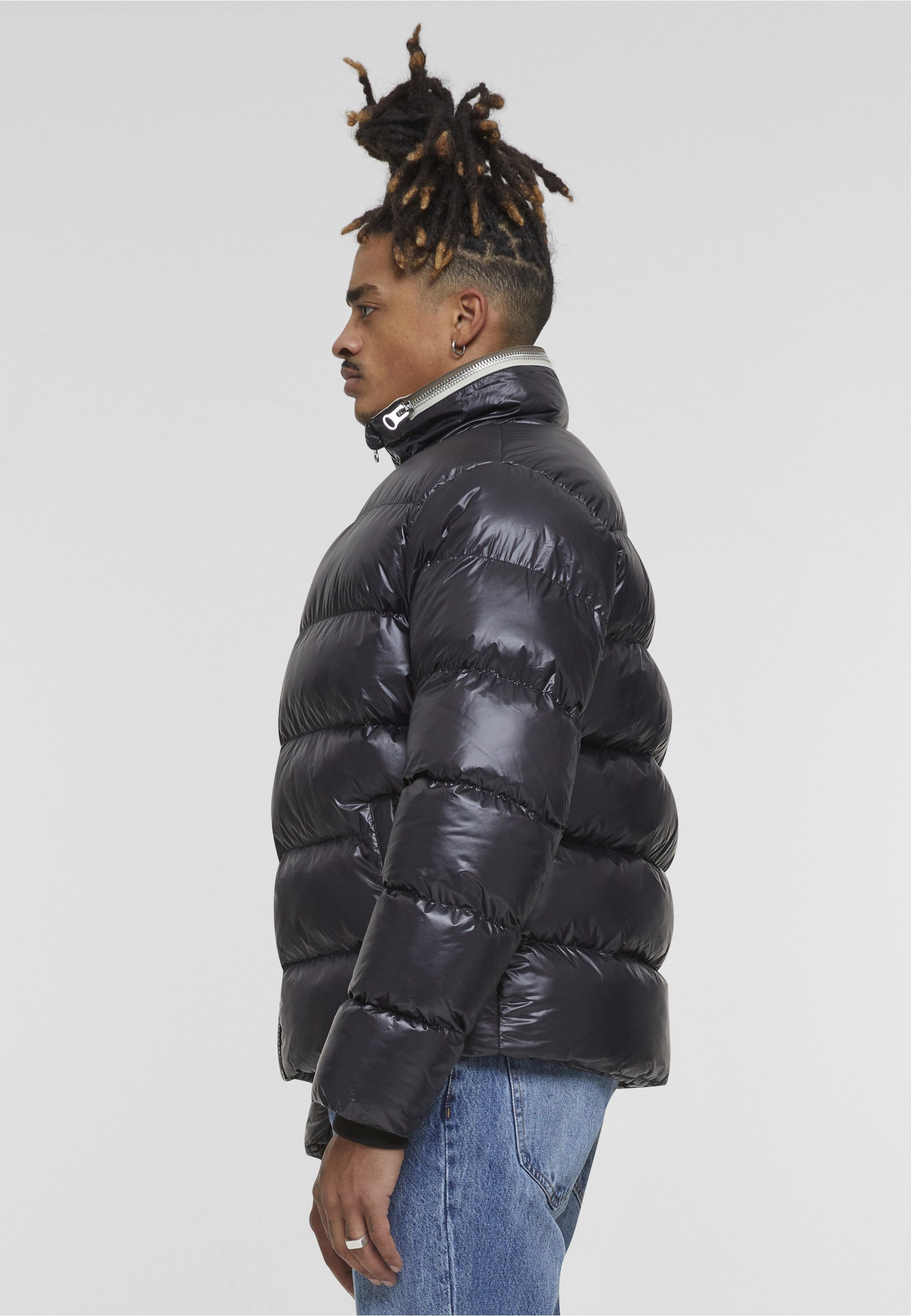 URBAN CLASSICS Winterjacke Urban Classics Recycled Zip neck Puffer Jacket (1-St) – Bild 5 von 5