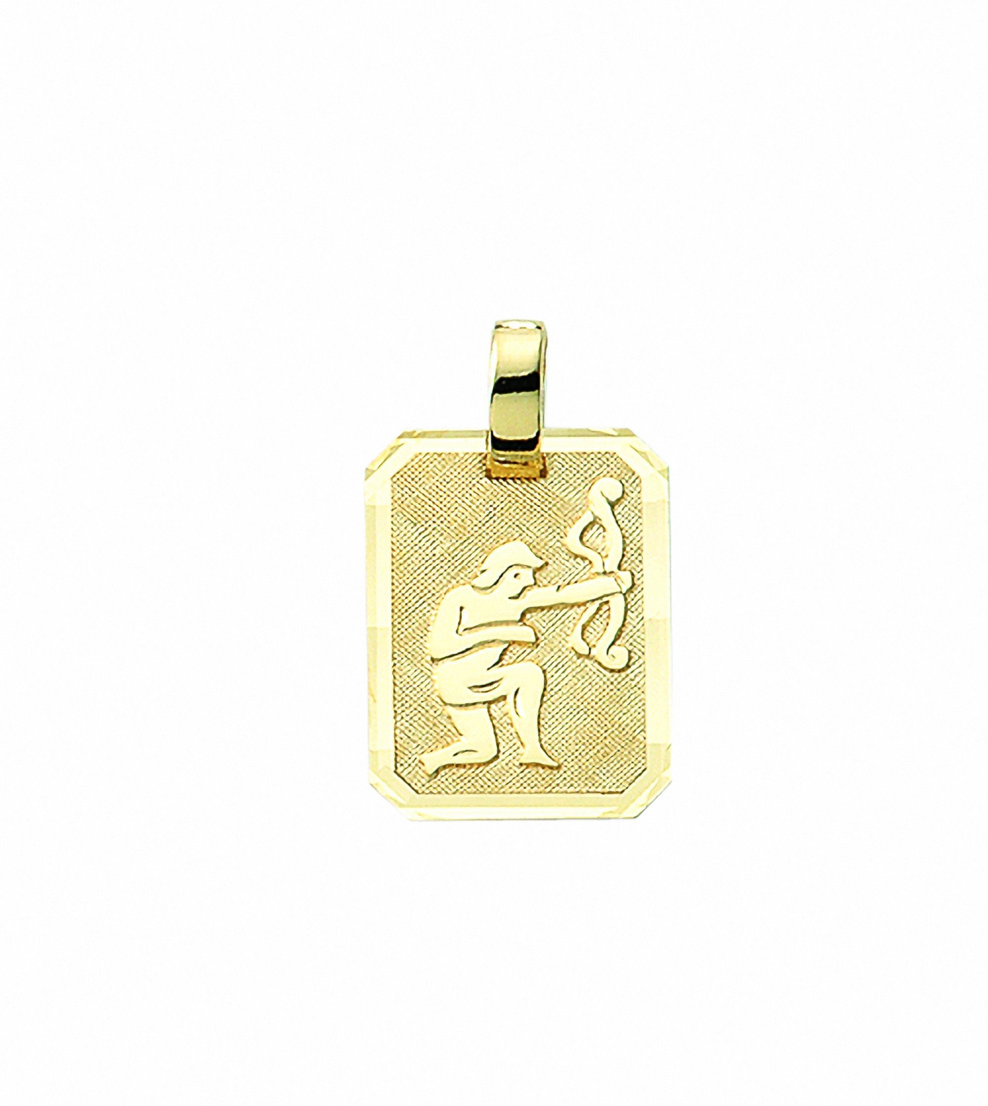 Anhänger mit Anhänger mit Set Schütze, Halskette Schmuckset Gold - 333 Sternzeichen Kette Adelia´s