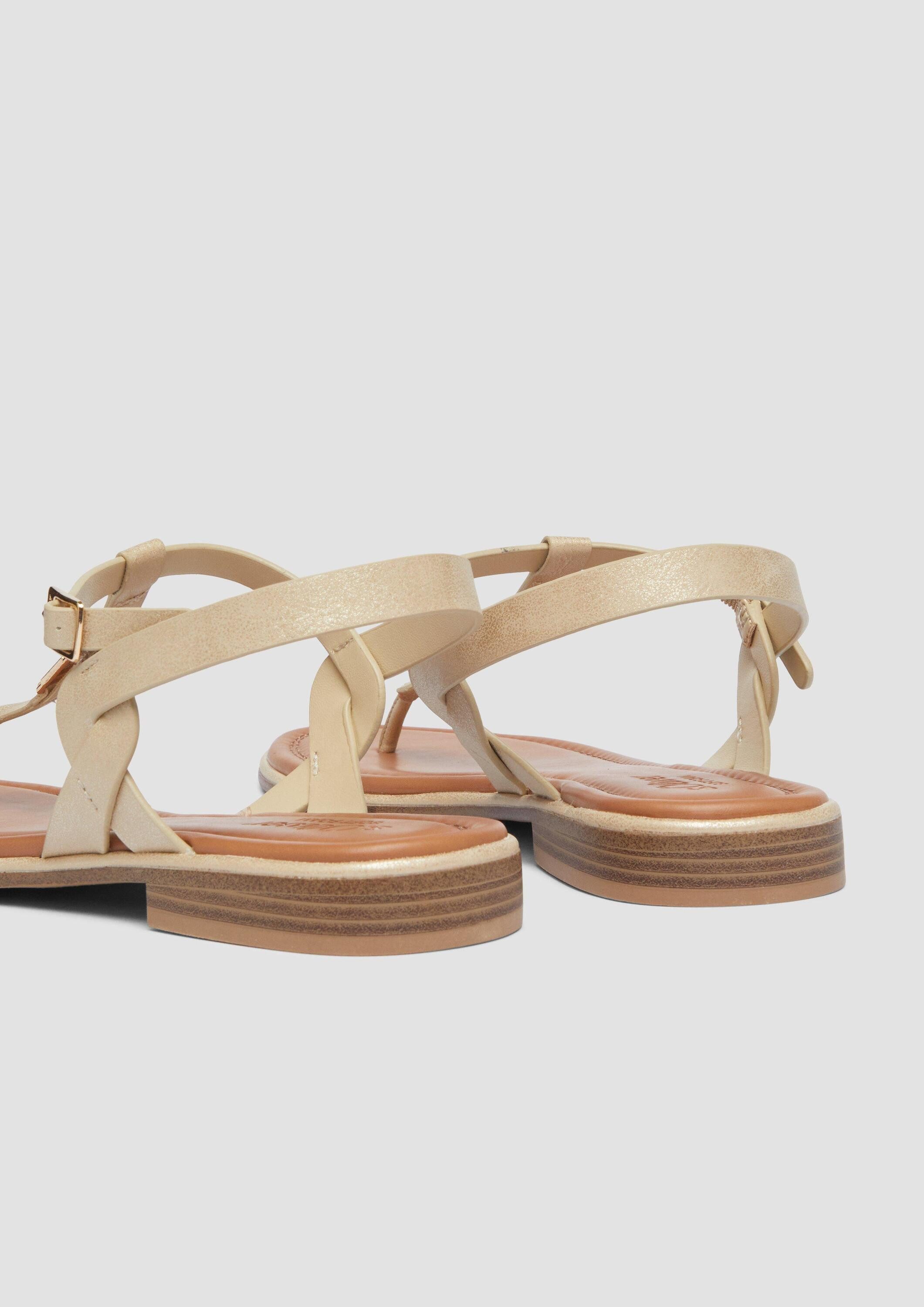 s.Oliver Sandalen Sandale Zehentrenner in Leder-Optik