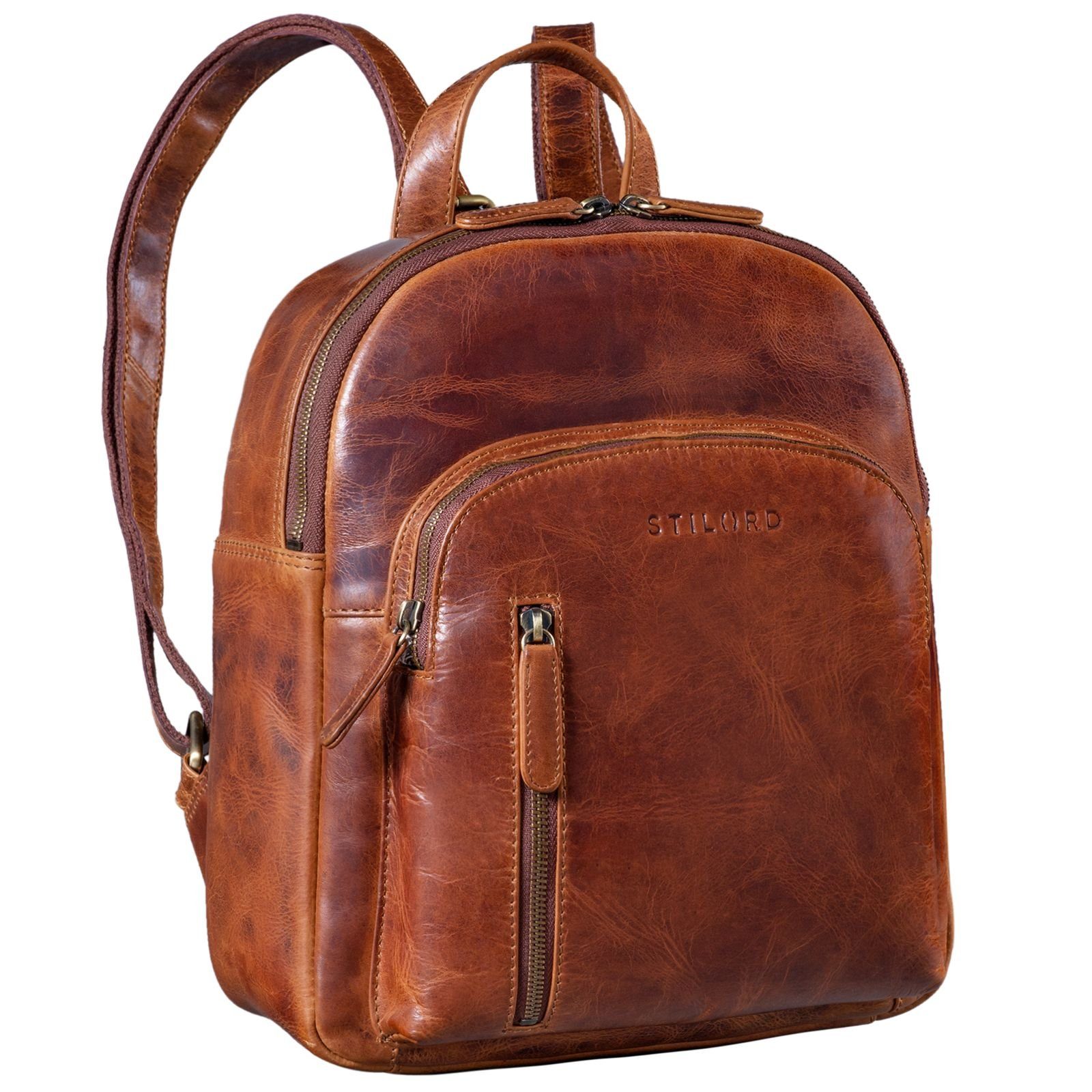 STILORD Cityrucksack "Summer" Daypack Frauen Leder