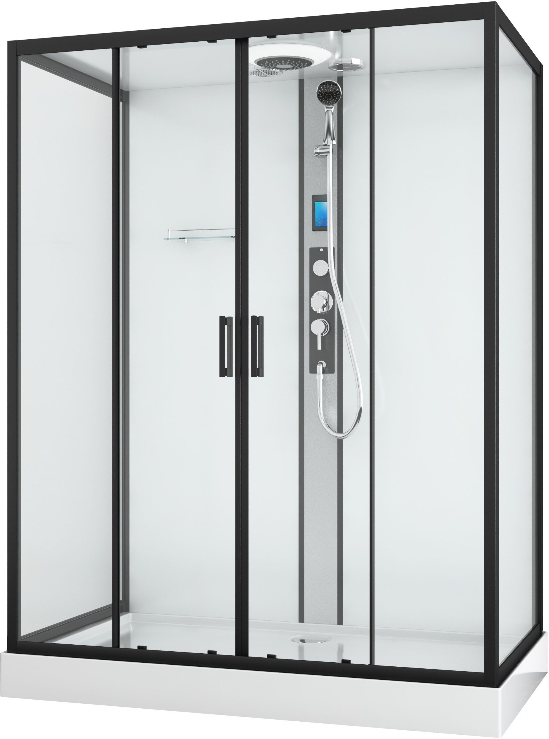 Sanotechnik Komplettdusche NEW YORK, BxT: 160x90 cm, Einscheibensicherheitsglas