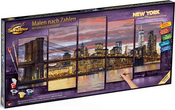 Schipper Malen nach Zahlen Meisterklasse Polyptychon - New York Morgendämmerung, Made in Germany