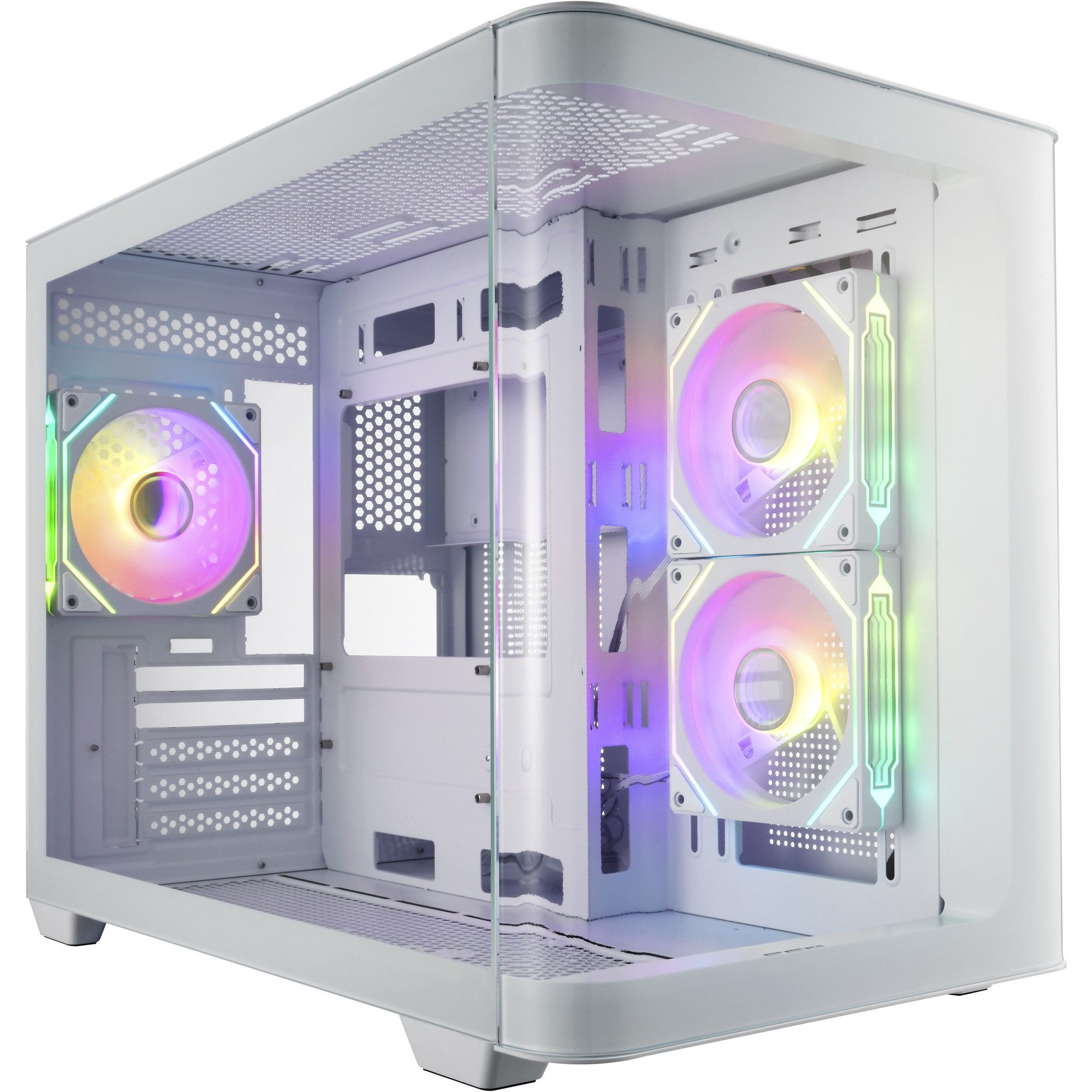 Fortron PC-Gehäuse FSP S380, Tower-Gehäuse, (Tempered Glass x 2)