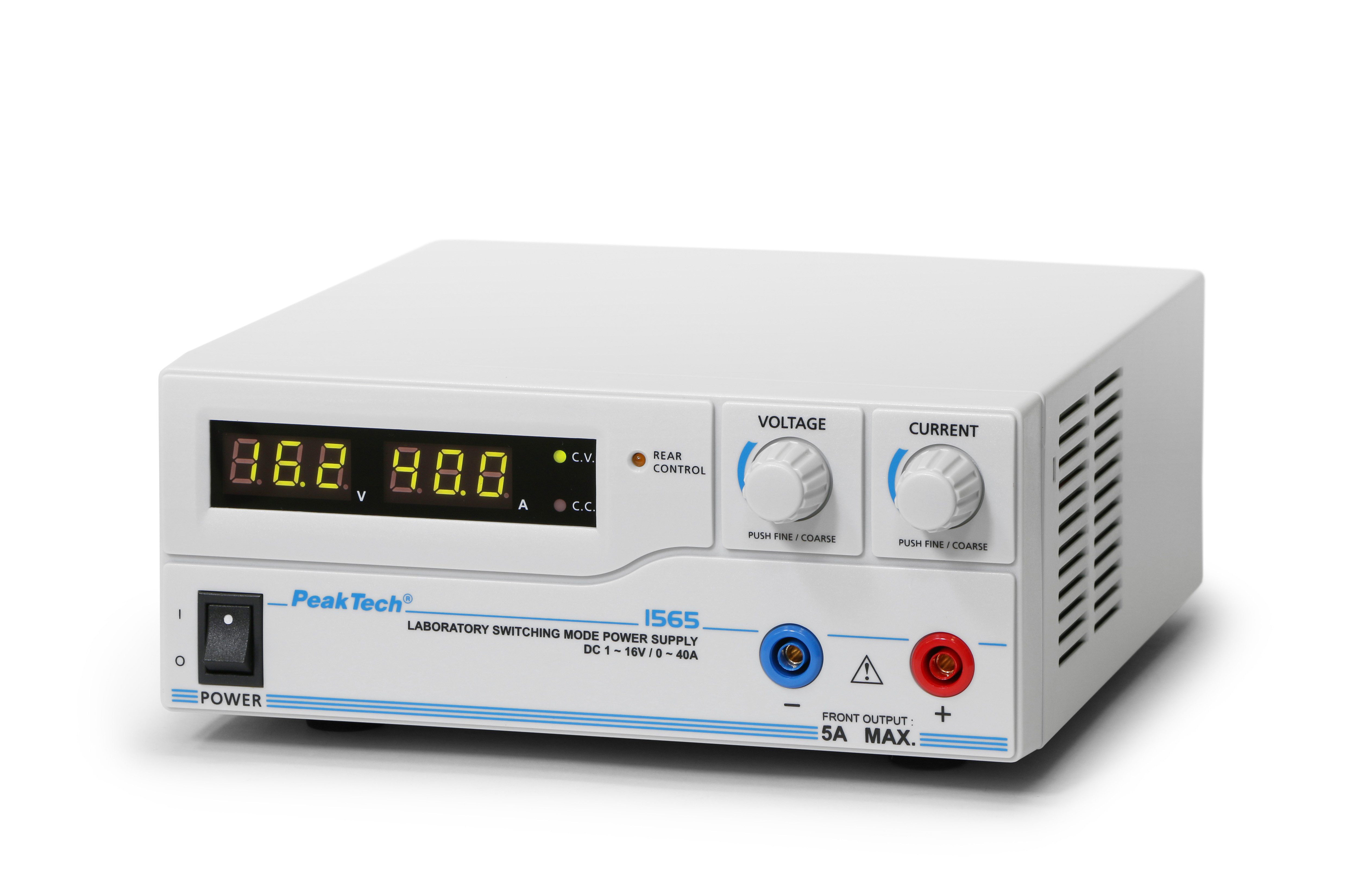 PeakTech Labornetzteil 1-16V / 0-40A DC – Labornetzgerät Labor-Netzteil