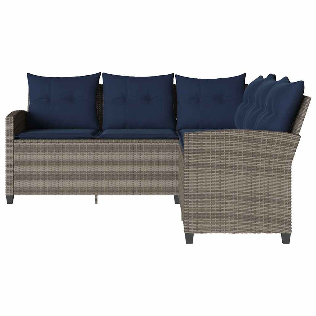 vidaXL Gartenlounge-Set L-förmiges Couchsofa mit Kissen günstig online kaufen