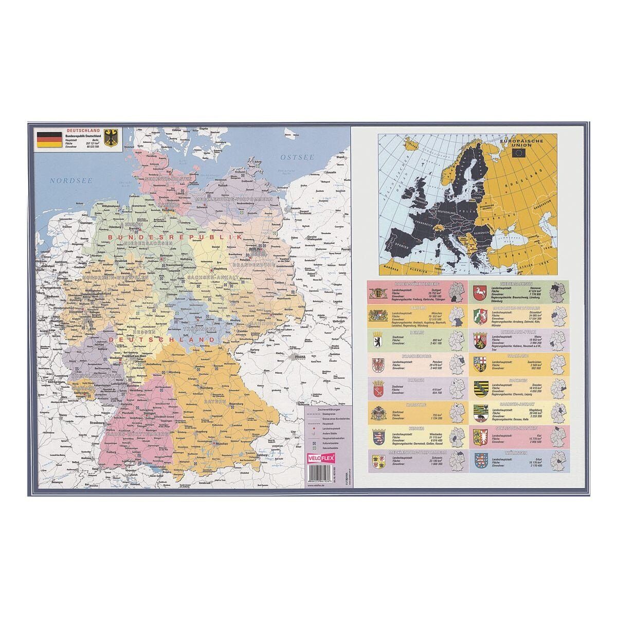 VELOFLEX Schreibtischunterlage Deutschlandkarte