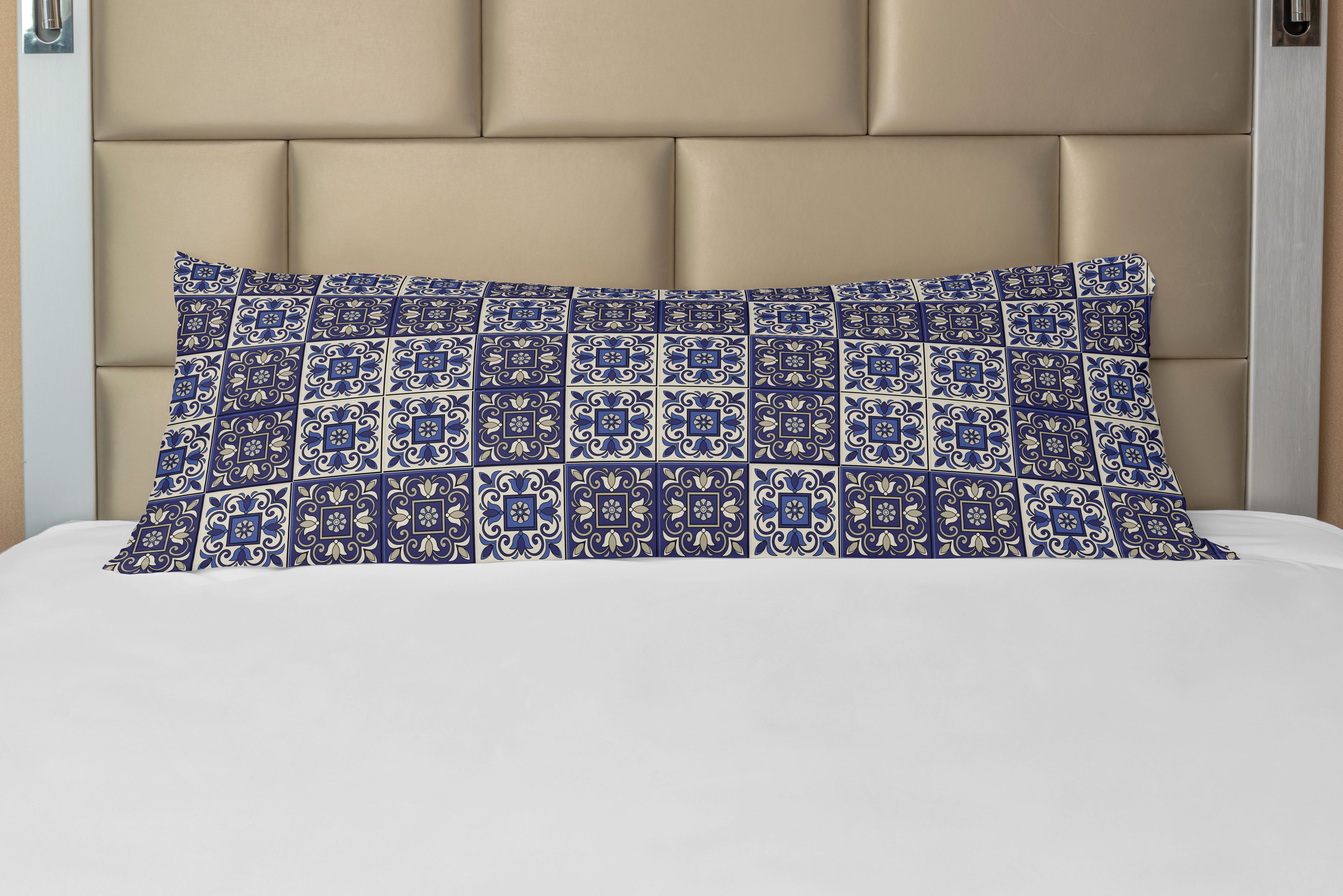 Seitenschläferkissenbezug Deko-Akzent Langer Kissenbezug, Abakuhaus, marokkanisch Squares Azulejos