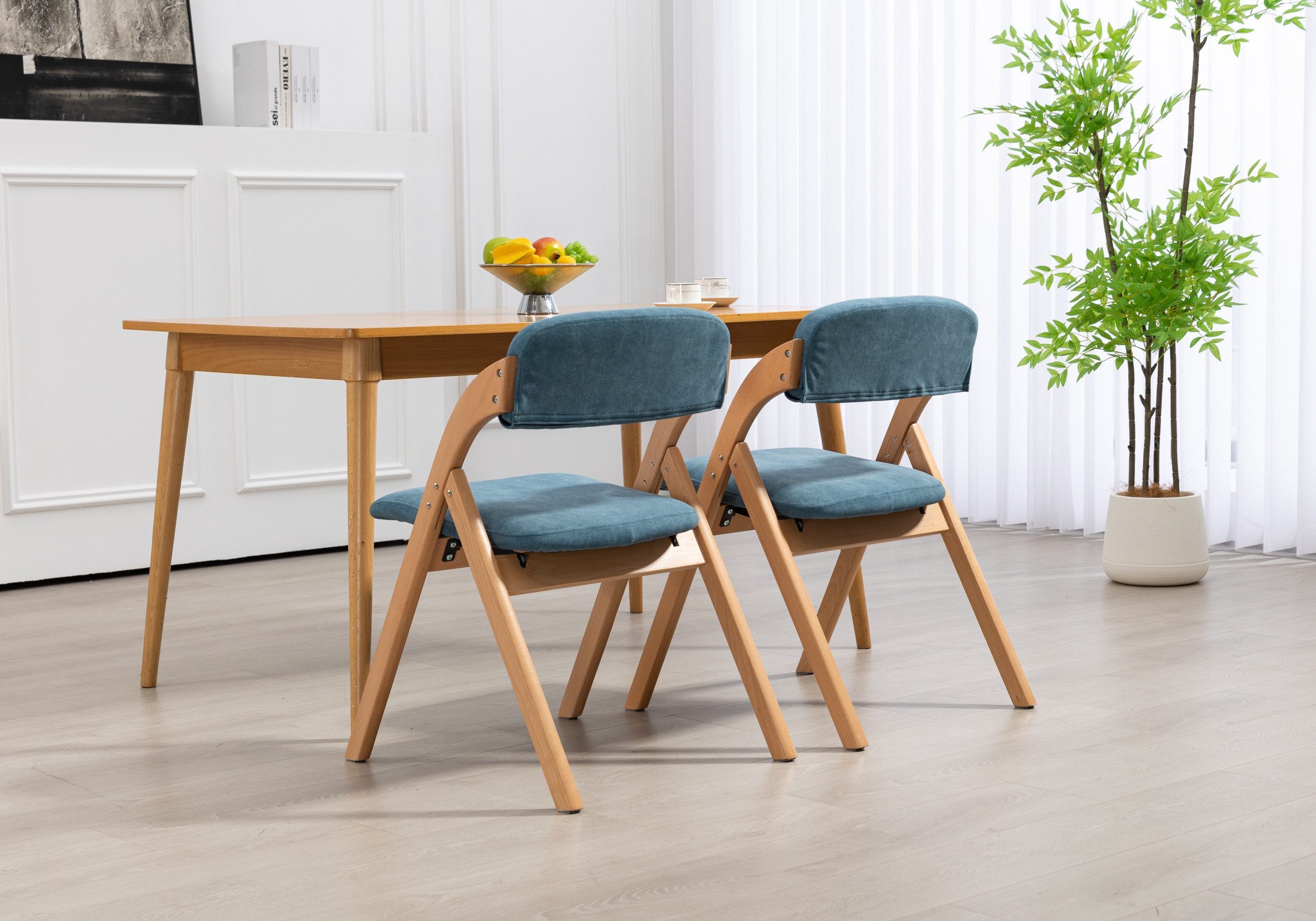 autolock Klappstuhl Polsterstuhl stapelbare aus Massivholz mit abnehmbaren Bezügen (2 St), Esszimmerstühle für Gäste, Küche, Büro, Hochzeitsfeiern, Picknicks