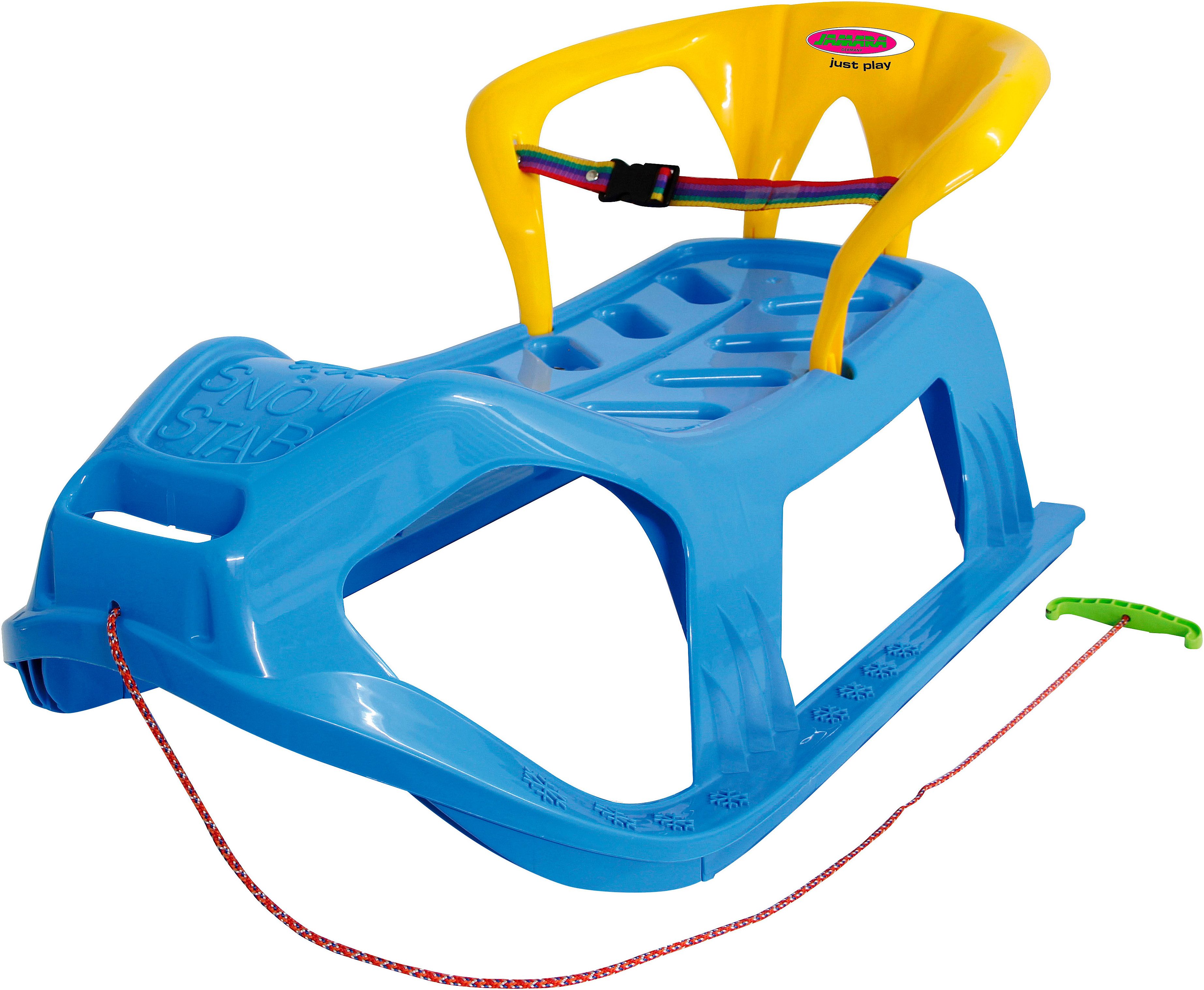Jamara Schlitten Snow Play Schlitten Snow-Star 90 cm, mit Rückenlehne, Made in Europe