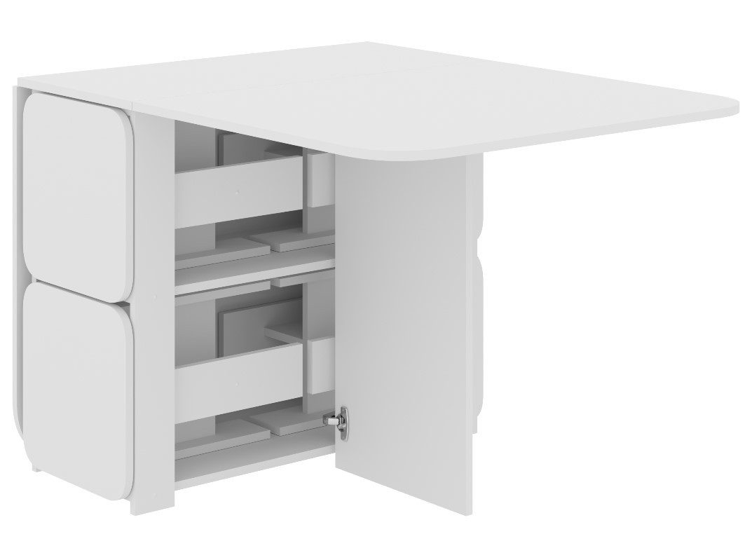 Rodnik Essgruppe Klapptisch Hocker Set 5-in-1, (5-tlg), Tisch-Transformer, kompakt & funktional, Hocker im Tisch verstaubar – Bild 5 von 5