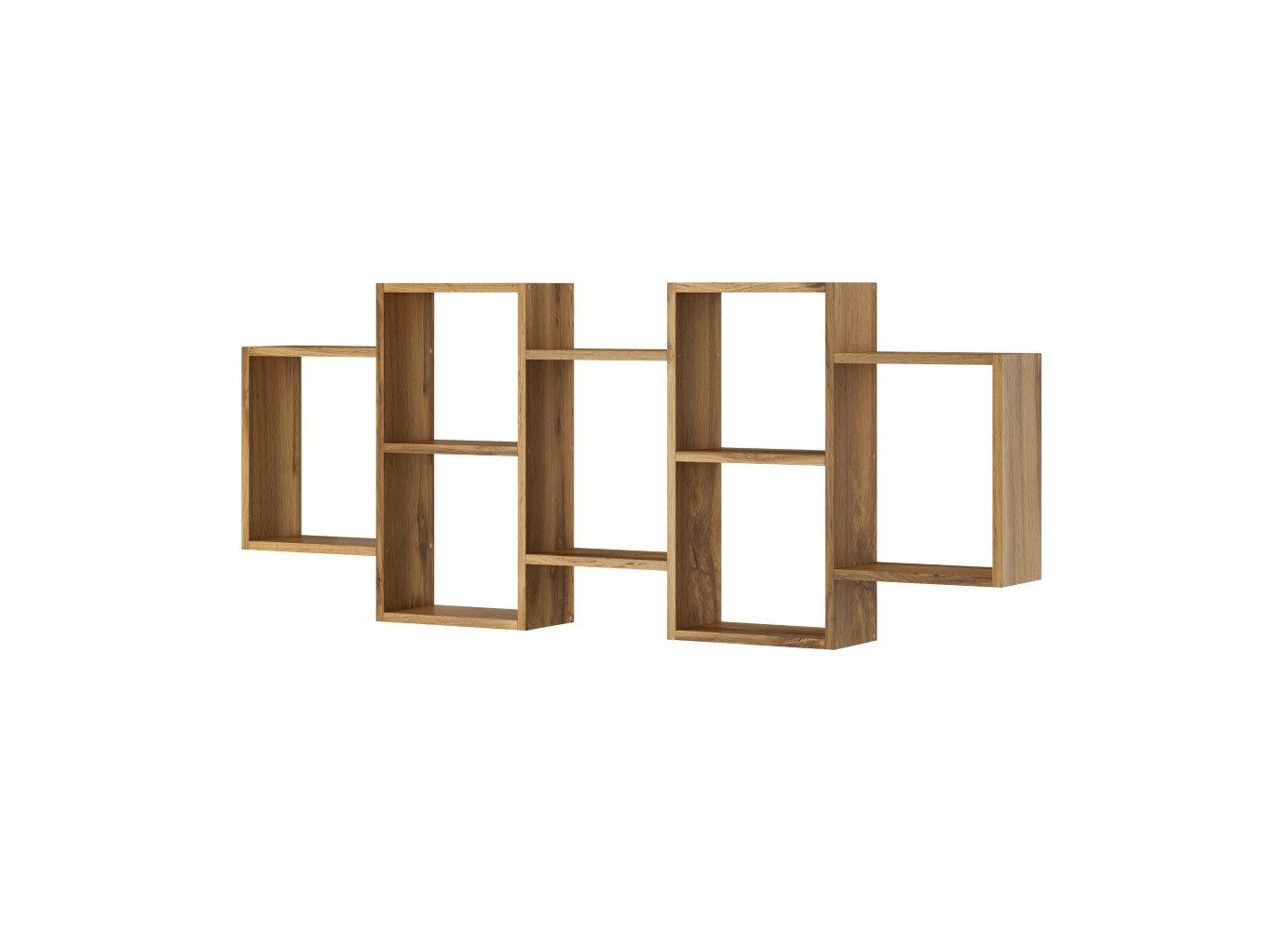 Feldmann-Wohnen Wandregal Trio, 7 Fächer 1-tlg., 160,5x18x65cm Farbe wählbar