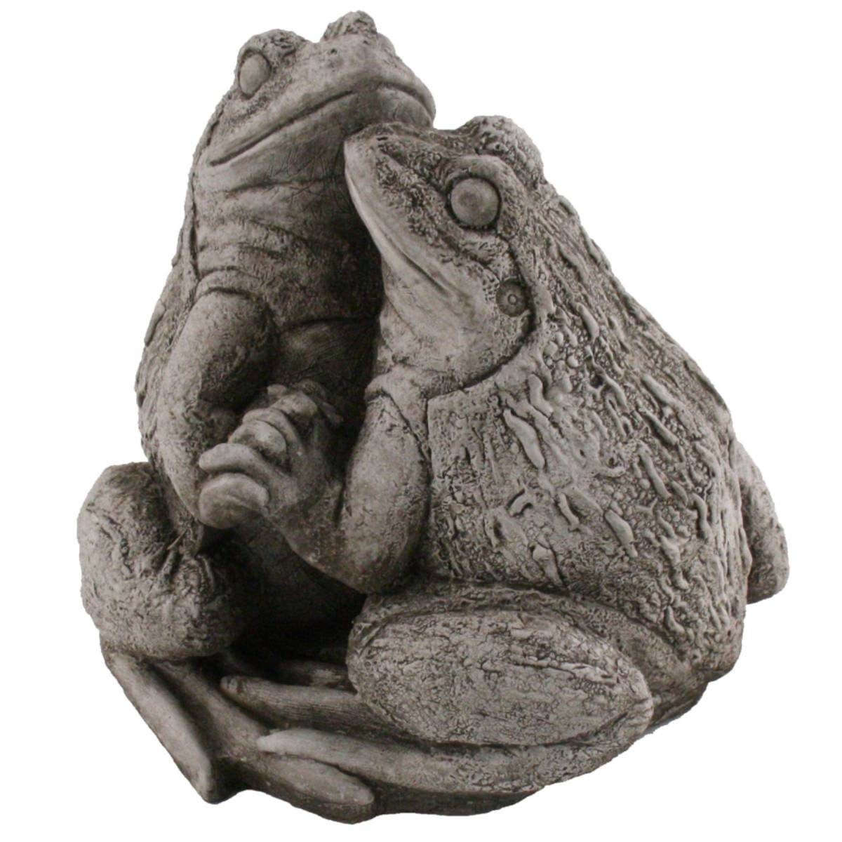 H cm, Frosch-pärchen 440s ca. 440s Gartenfigur Antiksteinguss (Stück) 21