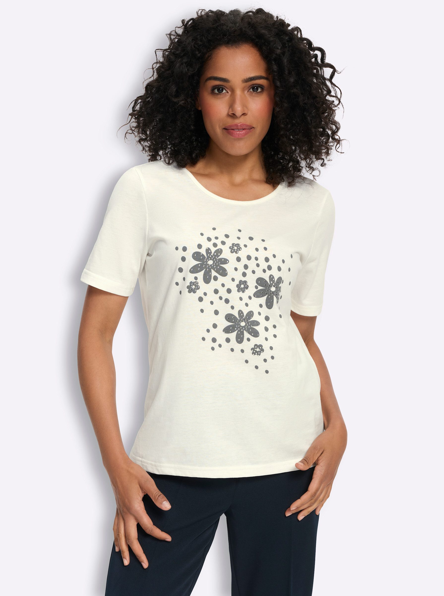 Sieh an! T-Shirt Rundhals-Shirt Kurzarm