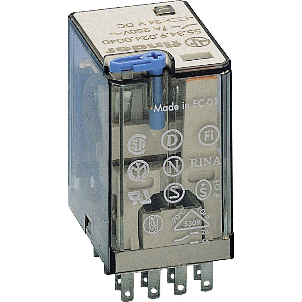 Zeitrelais Finder 55.34.9.024.0094 Steckrelais 24 V/DC 7 A 4 Wechsler 1 St.