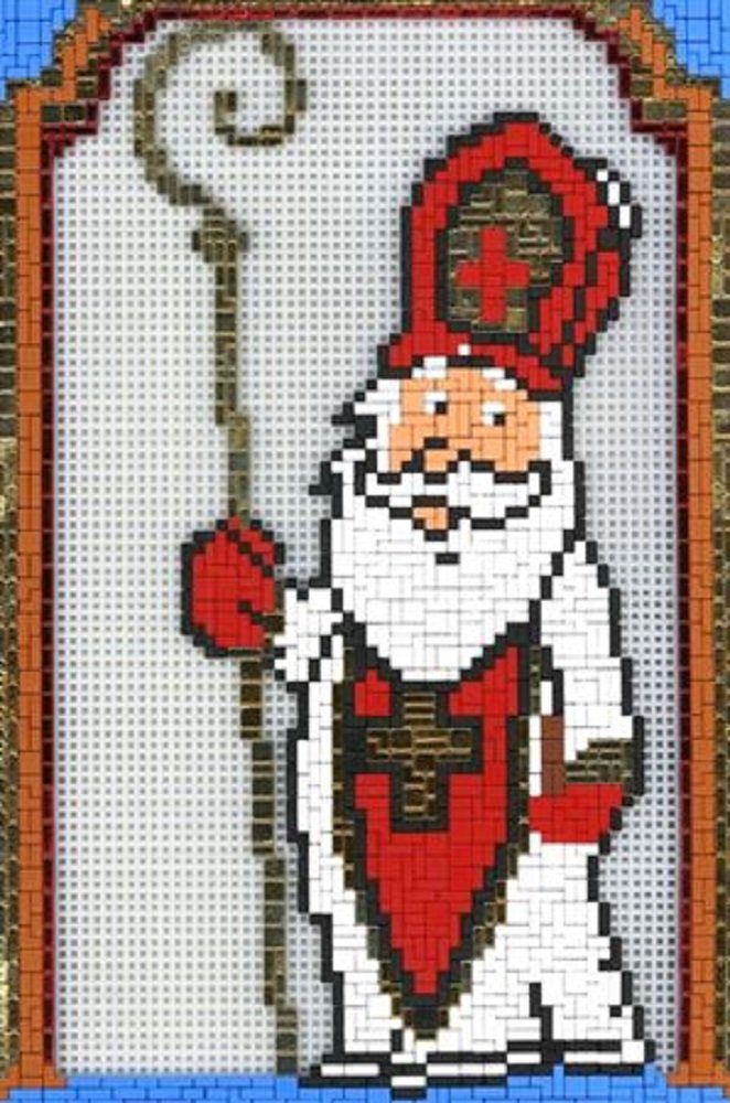 Stick it Steckpuzzle Heiliger Nikolaus, 1800 Puzzleteile, Bildgröße: 26 x 33 cm