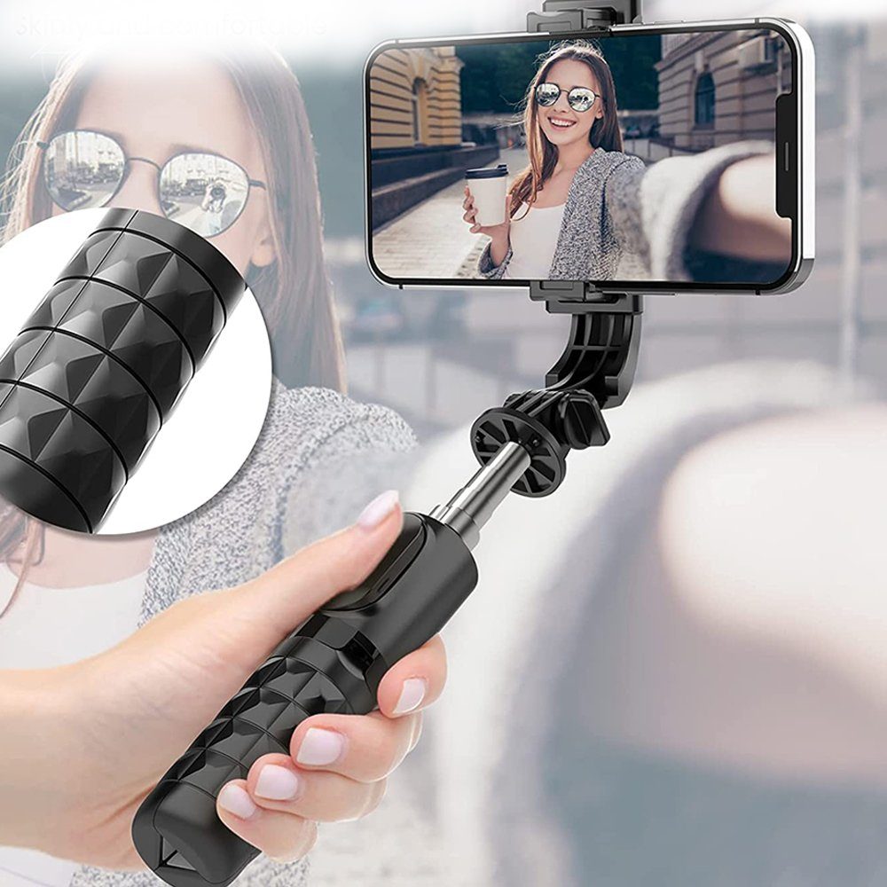 AKKEE Selfie Stick Stativ Erweiterbares Selfie-Stange mit Fernbedienung  Smartphone-Halterung, (Mini Selfie Stick Stativ, 1-tlg., Handy Stativ für  Smartphones, Mit Bluetooth-Fernbedienung Multi-Winkel-Einstellung  Handy-Stative)