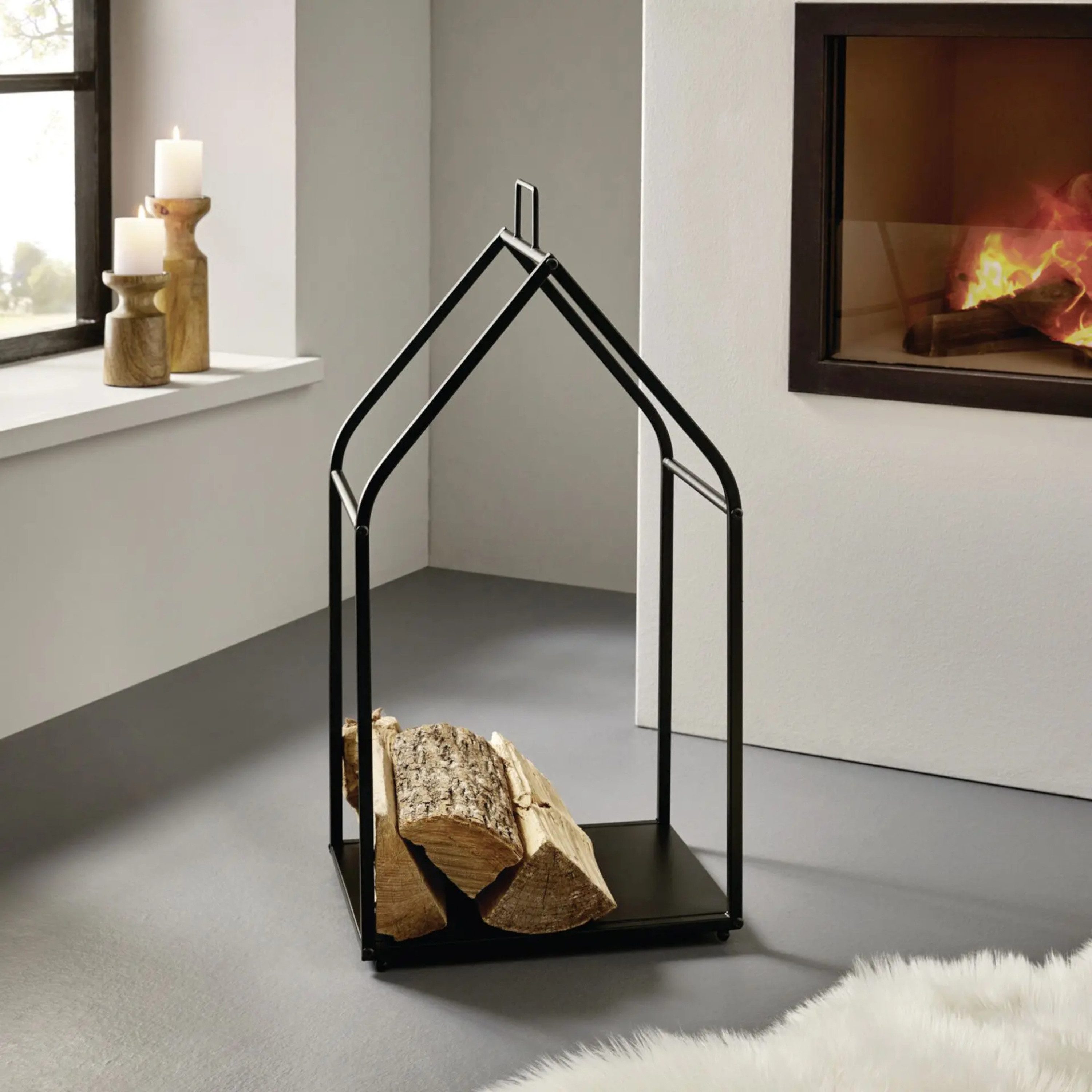 Frank Flechtwaren Kaminholzregal