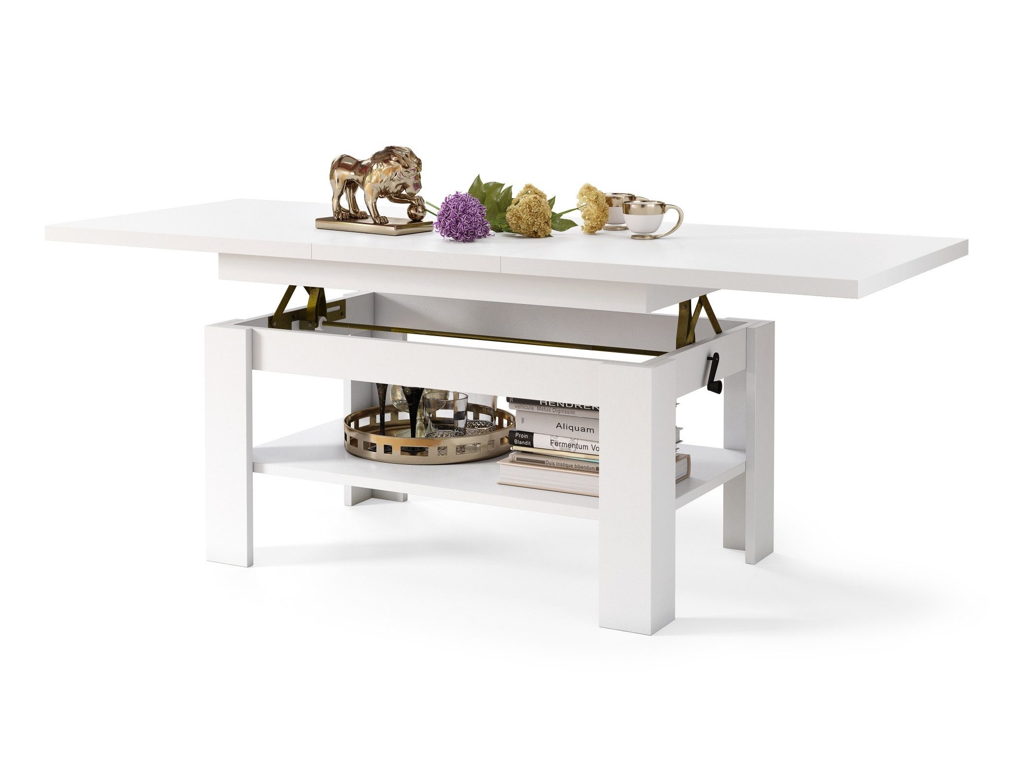 designimpex Couchtisch Design Rio stufenlos höhenverstellbar 55 - 67cm ausziehbar 130 - 170cm