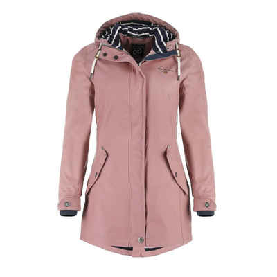 Dry Fashion Regenjacke Damen Regenmantel Kiel mit verstellbarer Kapuze - wind- & wasserdicht