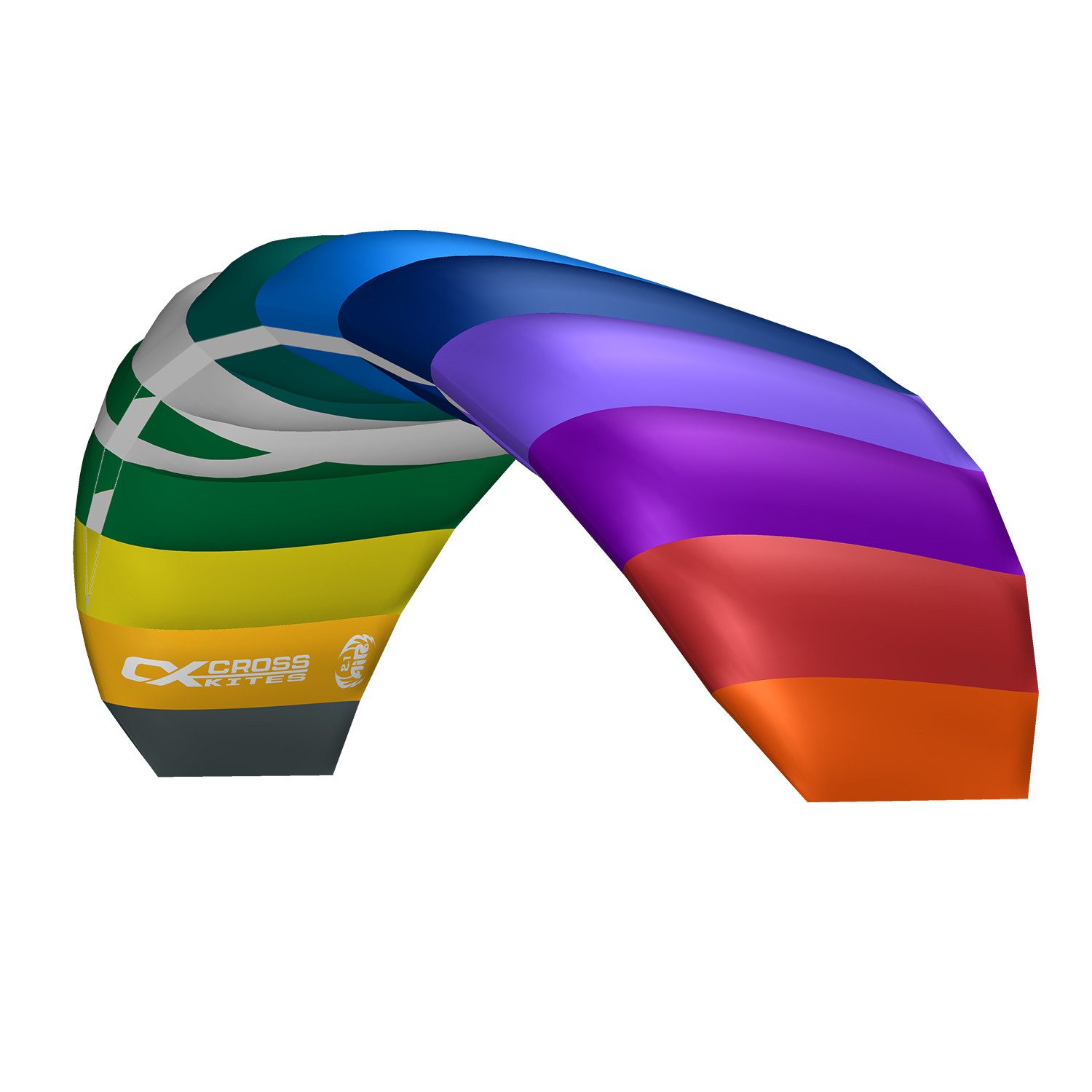 CrossKites Flug-Drache Lenkmatte Air 2.1 R2F Allround Lenkdrachen Zweileiner Kite, R2F Ausstattung (Ready to Fly) inkl. Leinen und Lenkschlaufen