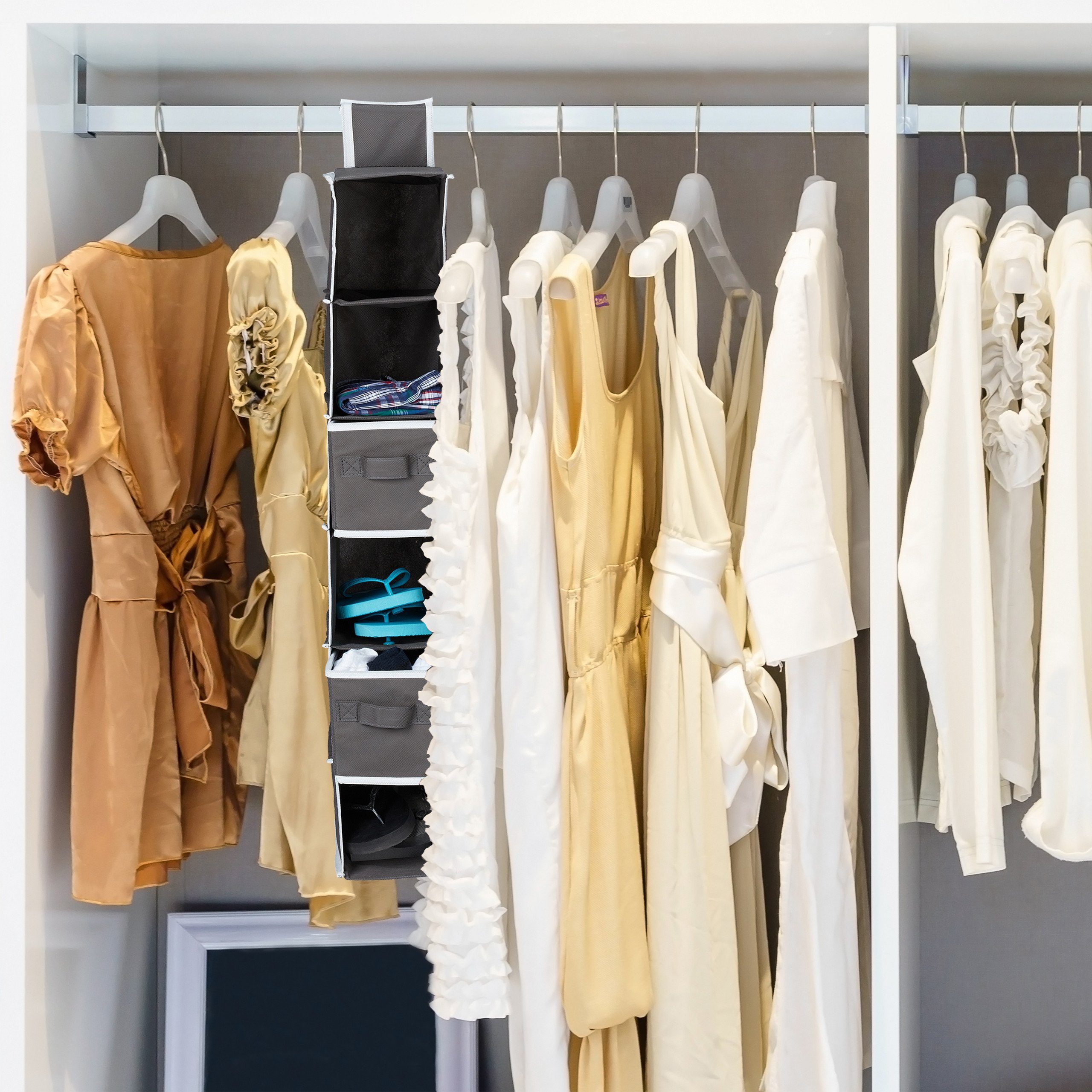 relaxdays Hängeregal für Kleiderschrank, Anthrazit günstig online kaufen