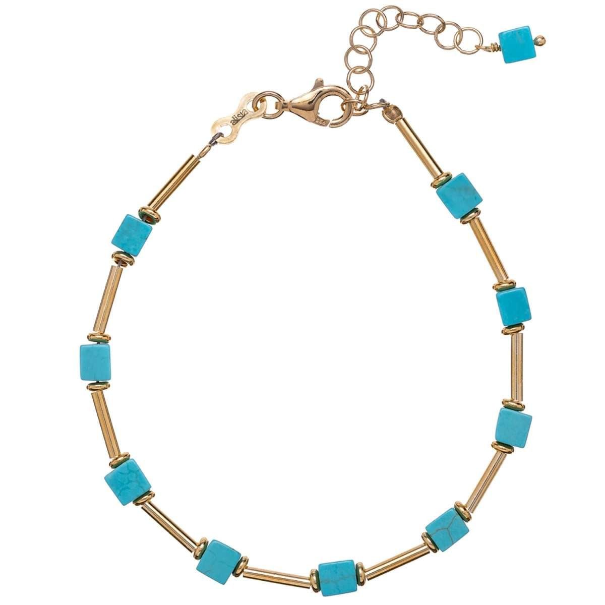 Alisia Silberarmband AL3790.01.069, für Damen Silber Vergoldet mit Türkis
