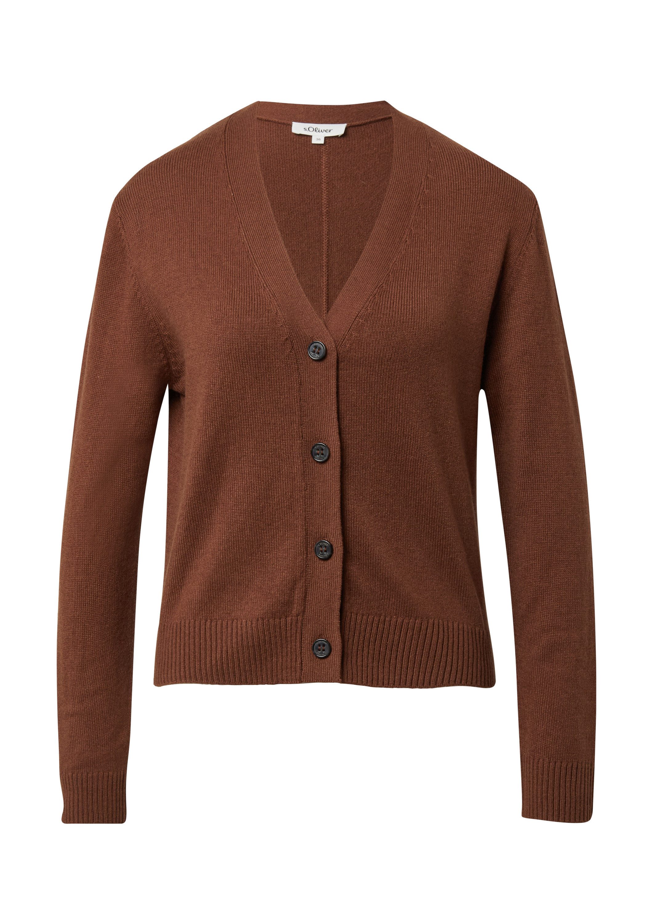 s.Oliver Cardigan Strickjacke Strickcardigan aus Wollmix