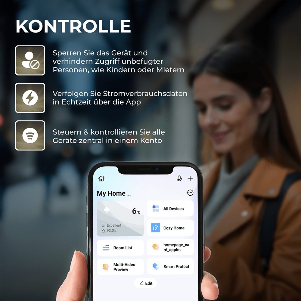 Bringer socket thermostat, smart thermostat, Wi-Fi and app control