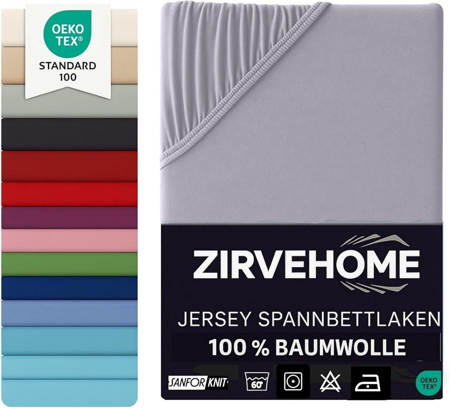 yadetextil Натяжные простыни 140x200 cm - 160x200 cm Натяжные простыни Topper 100% Baumwolle, Jersey, Gummizug: Rundumgummi, (1 Stück), Topper Натяжные простыни 140x200 -160x200 cm. Grau