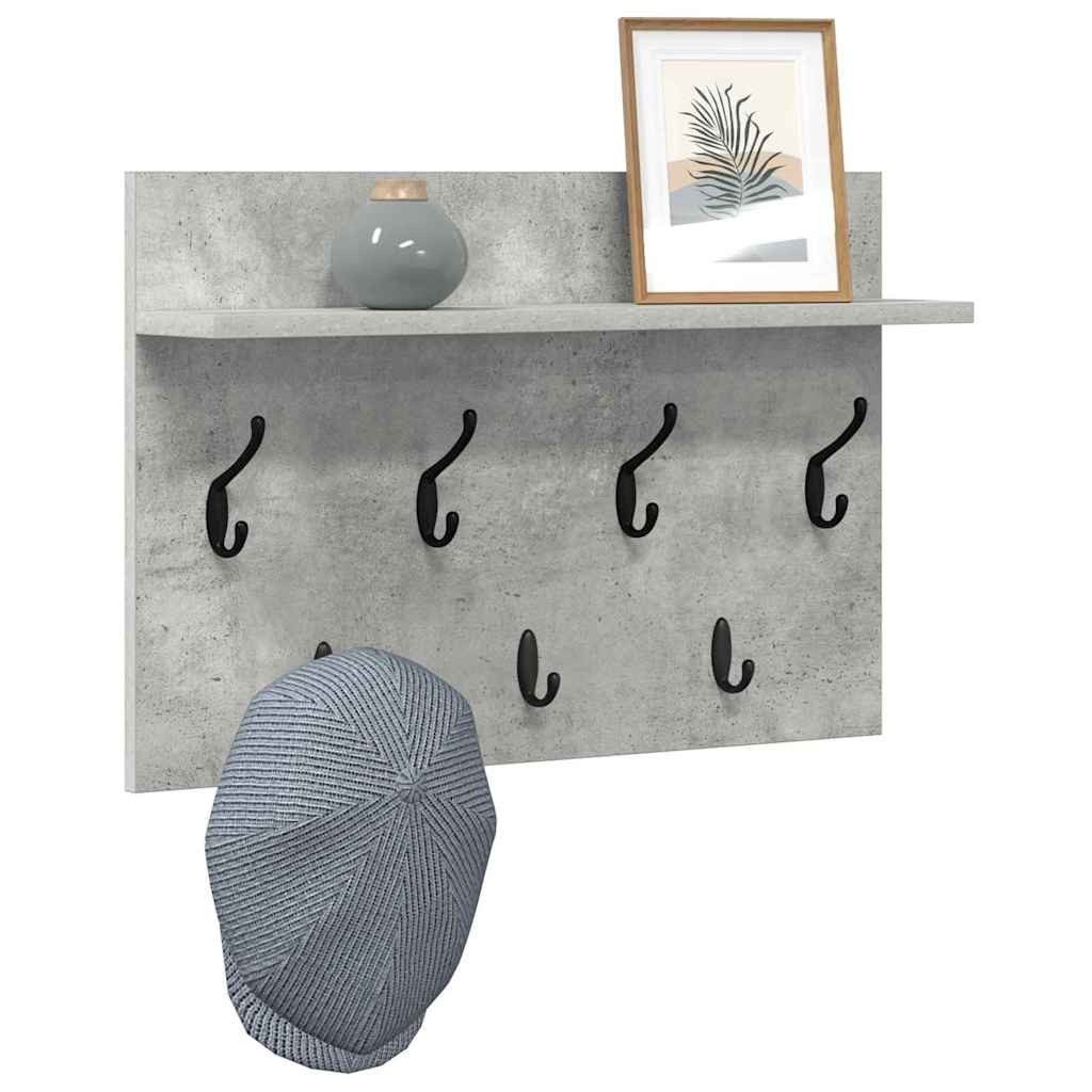 vidaXL Regal Wandmontierter Kleiderständer Betongrau 60 günstig online kaufen