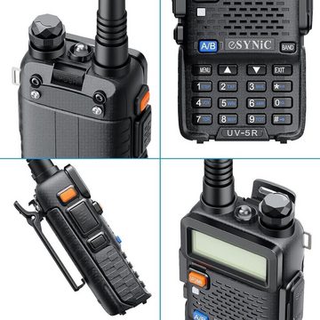 TSE Walkie Talkie ESYINC UV-5R Walkie Talkie Dualband VHF/UHF Mit 128 Speicher