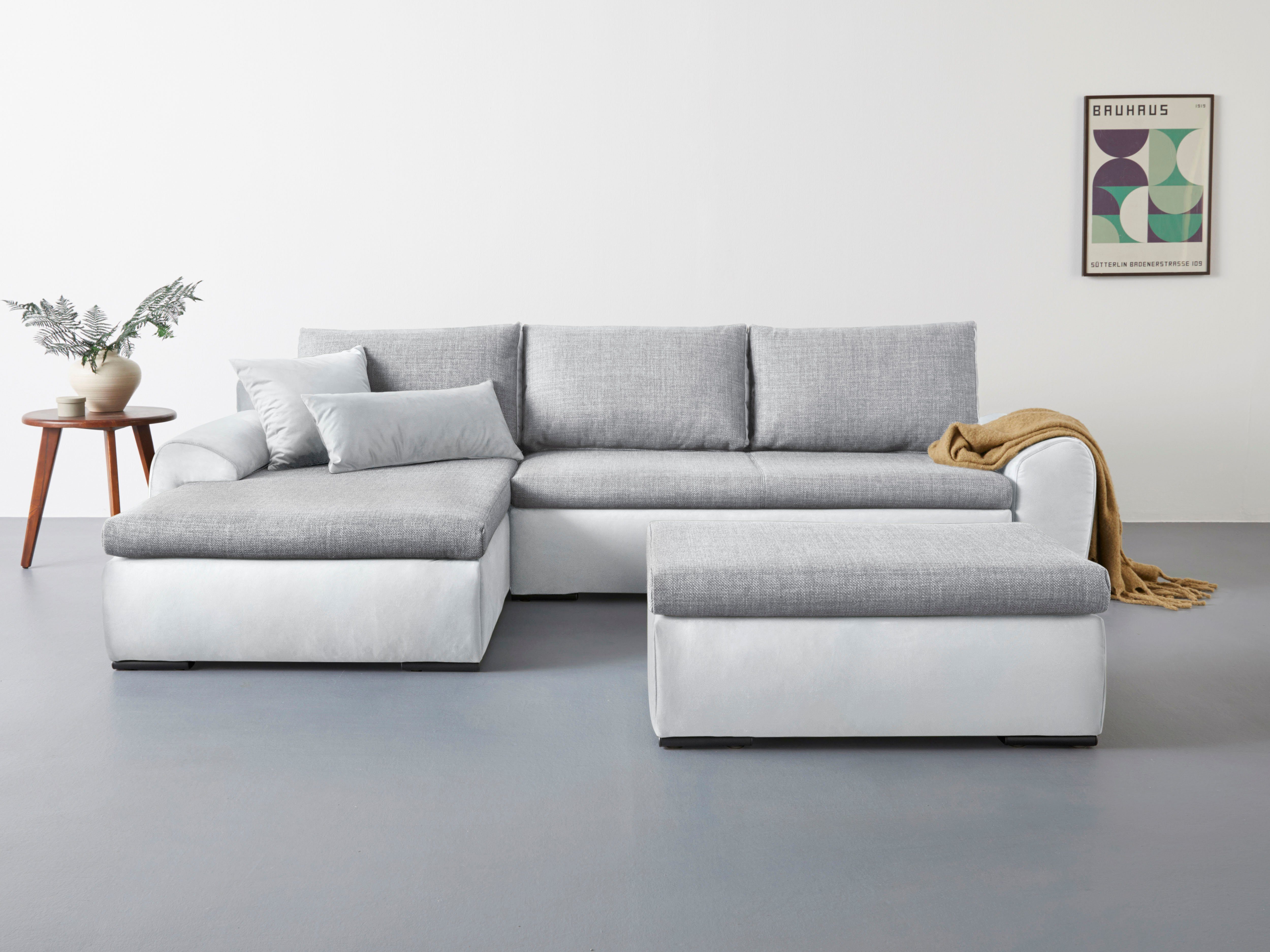 Home affaire Ecksofa Win L-Form, B: 285 cm - OTTO. Verlässliche Qualität., 2 Zierkissen, optional Schlaffunktion & Bettkasten