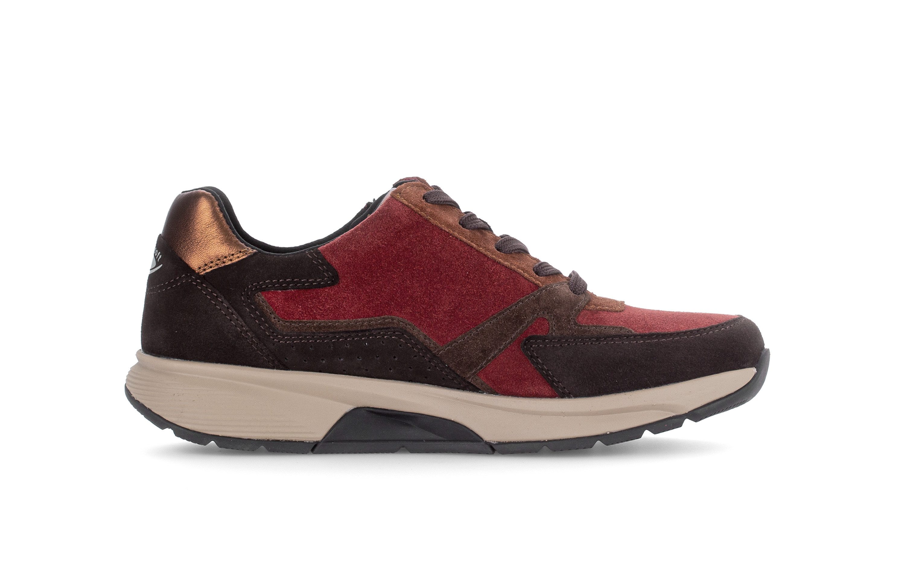 rollingsoft Keilsneaker Halbschuh, Schnürer mit Kontrastbesätzen