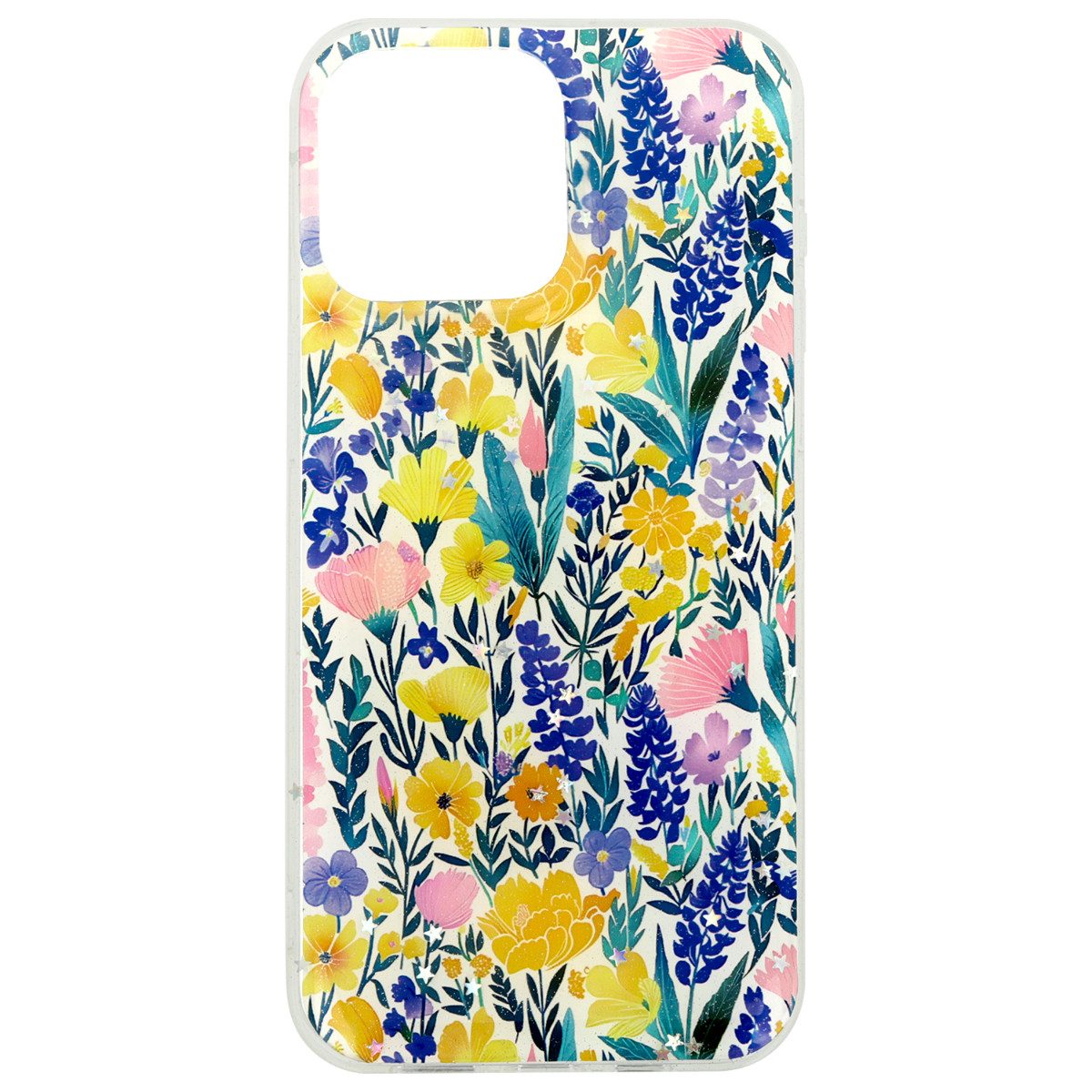 COFI 1453 Handyhülle Blumenmotiv Glow Glam kompatibel mit iPhone 17 Pro Max mehrfarbig 6,9, Mehrfarbiges Cover mit Blumenmotiv und erhöhter Kamera