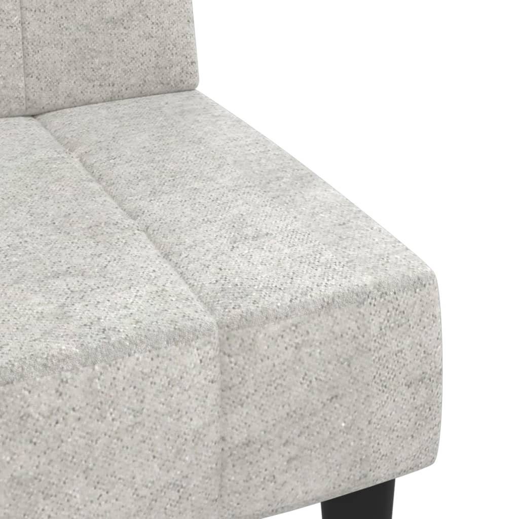 Schlafsofa Hellgrau Mikrofasergewebe Sofa 2-Sitzer vidaXL