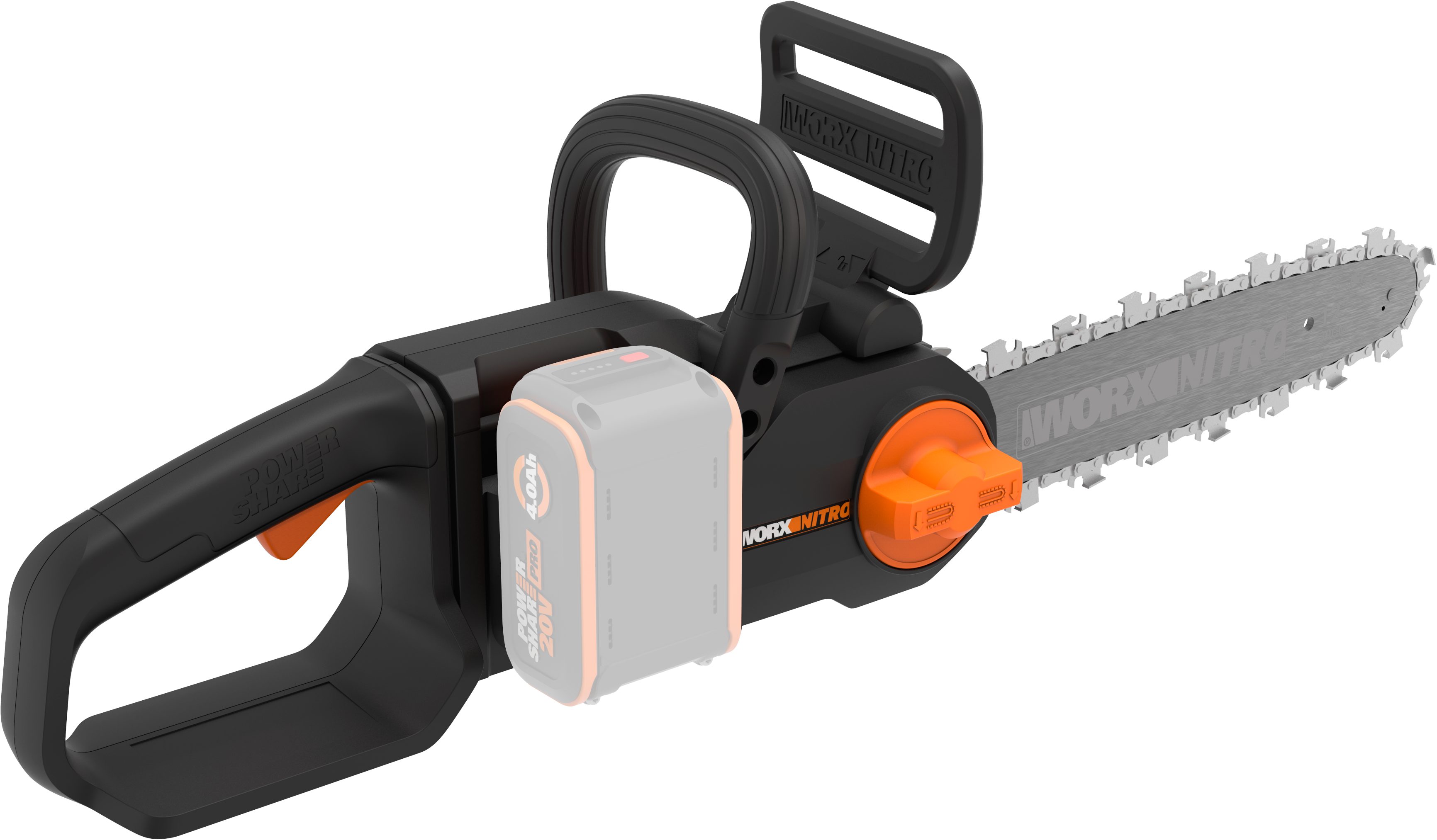 Worx Akku-Kettensäge WG350E.9 Nitro Profi, 30 cm Schwertlänge, leistungsstarke Holzsäge, 10m/s, ohne Akku und Ladegerät