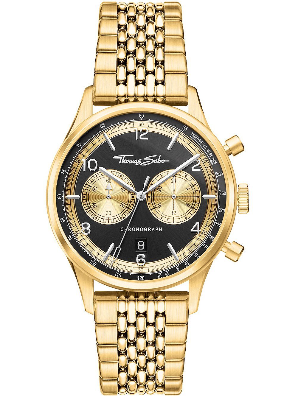 THOMAS SABO Quarzuhr Thomas Sabo WA0376-264-203 Rebel at Heart Chronograph Herrenuhr Thomas Sabo WA0376-264-203 Rebel at Heart Chronograph Herrenuhr