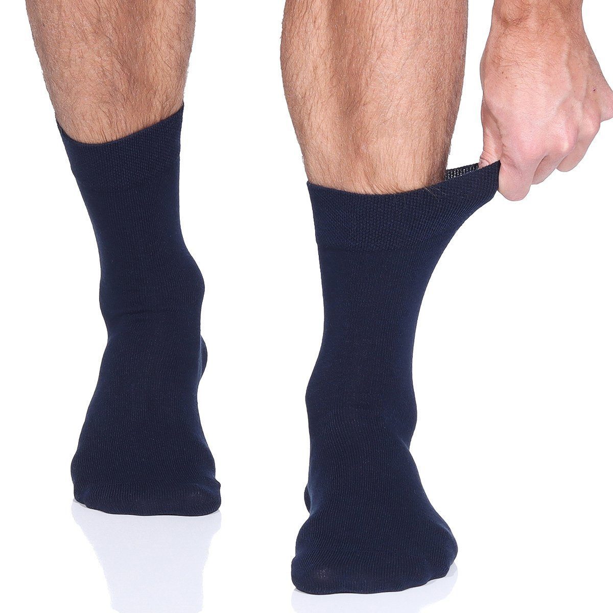 Venasoft Diabetikersocken 6 Paar Herren Diabetikersocken Komfortbund ohne Gummis, handgekettelte Spitze