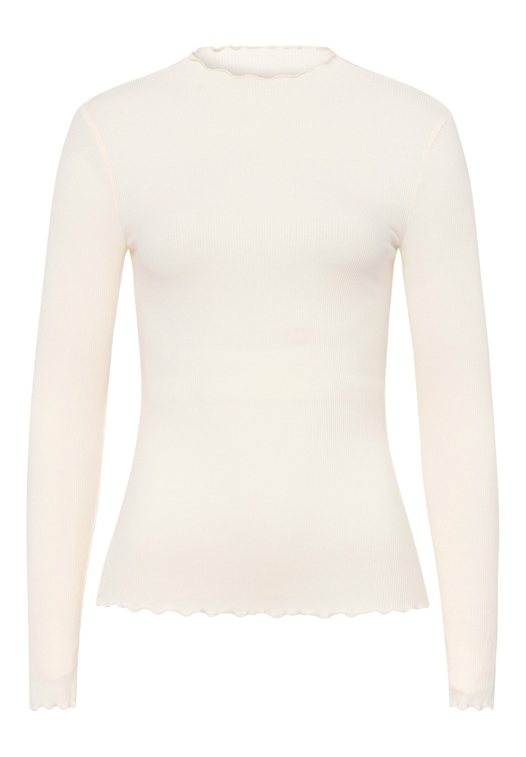 Les Lunes Langarmshirt Fleur Wellensaum, figurbetont, günstig online kaufen